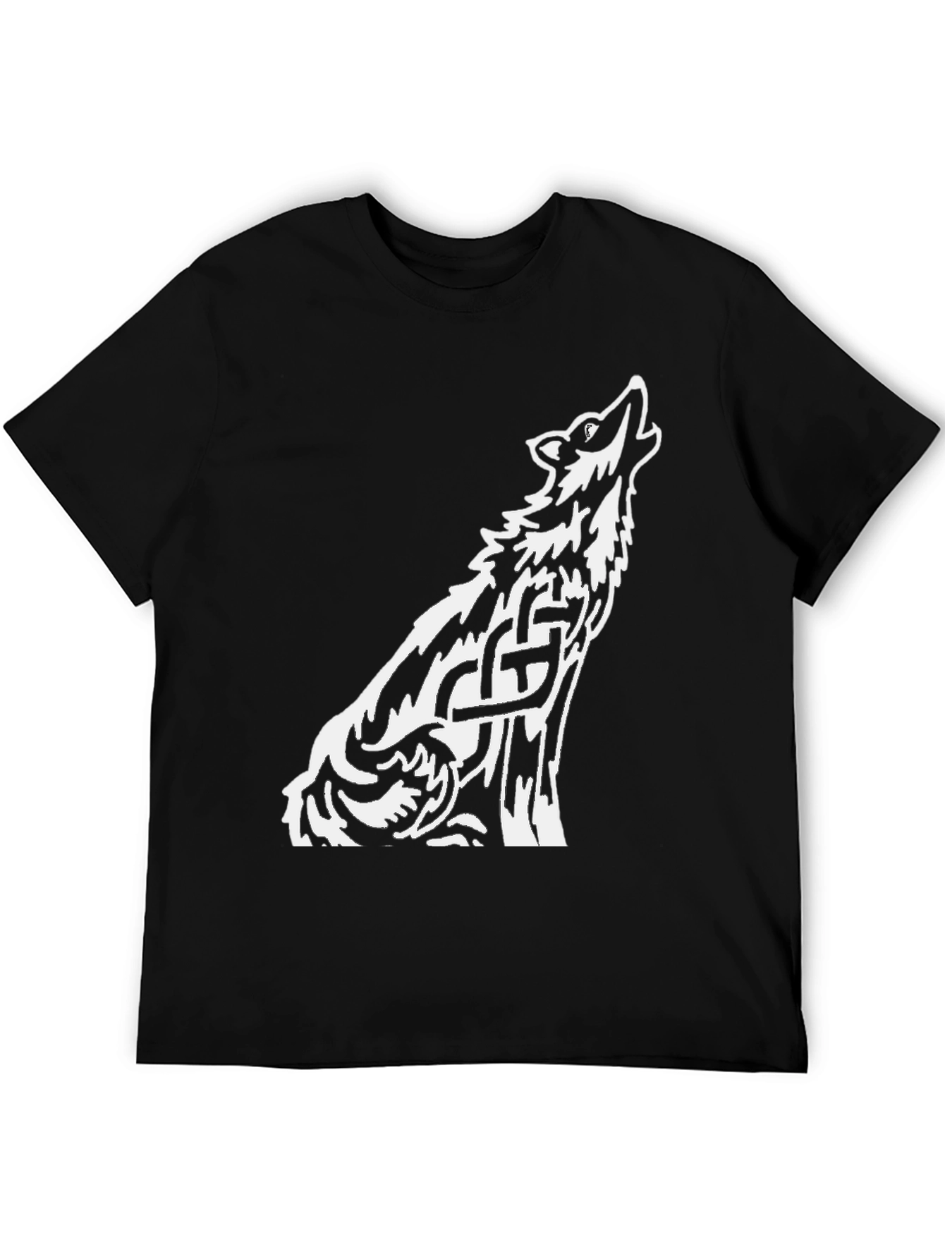 Wolf Celtic Knot Black T-Shirt