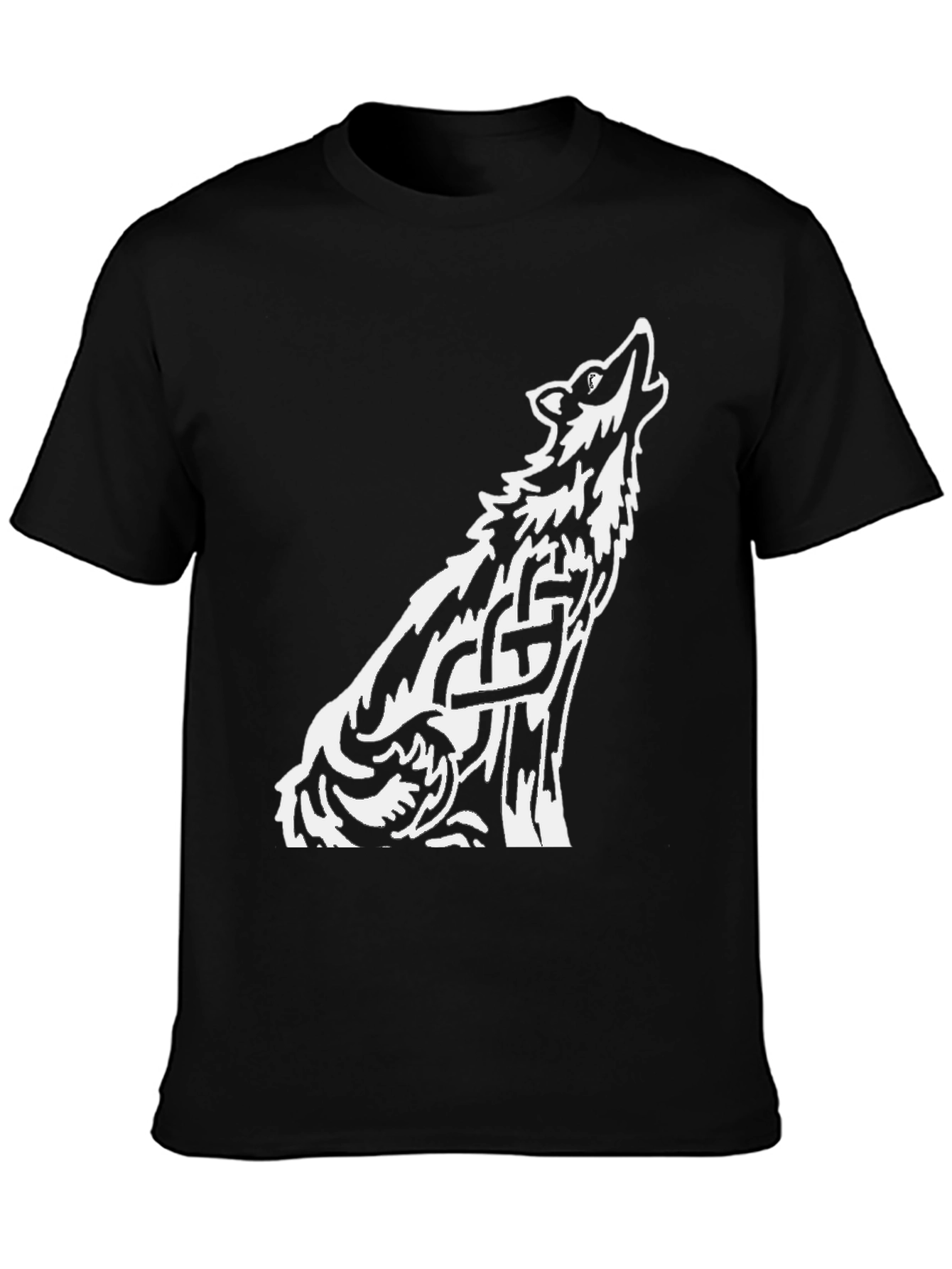 Wolf Celtic Knot Black T-Shirt