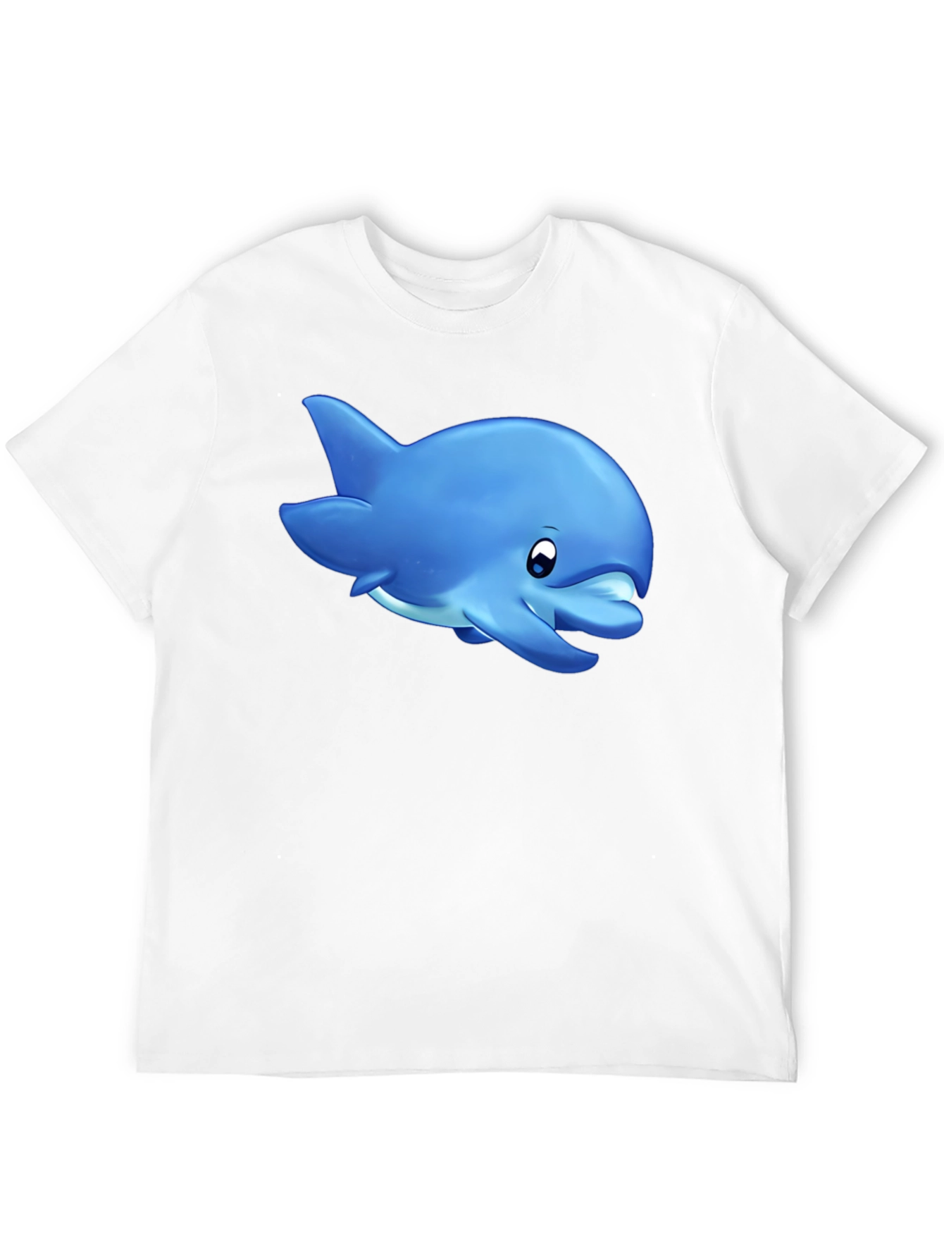 Cute Dolphin Graphic Tee - Black