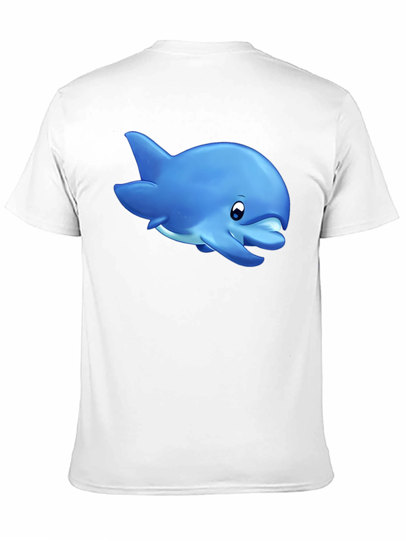Cute Dolphin Graphic Tee - Black