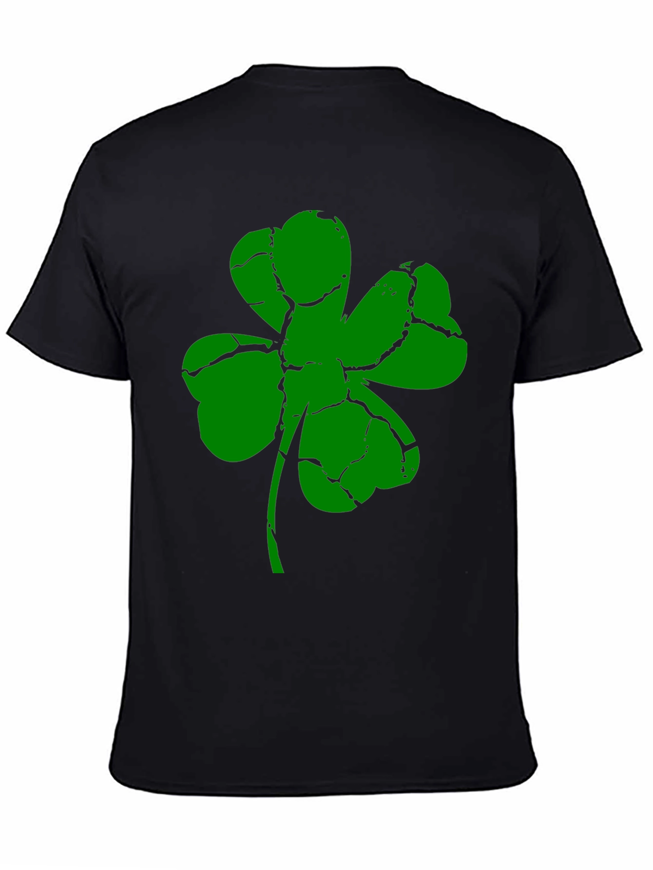 Lucky Shamrock Graphic Tee - Mens Black T-Shirt