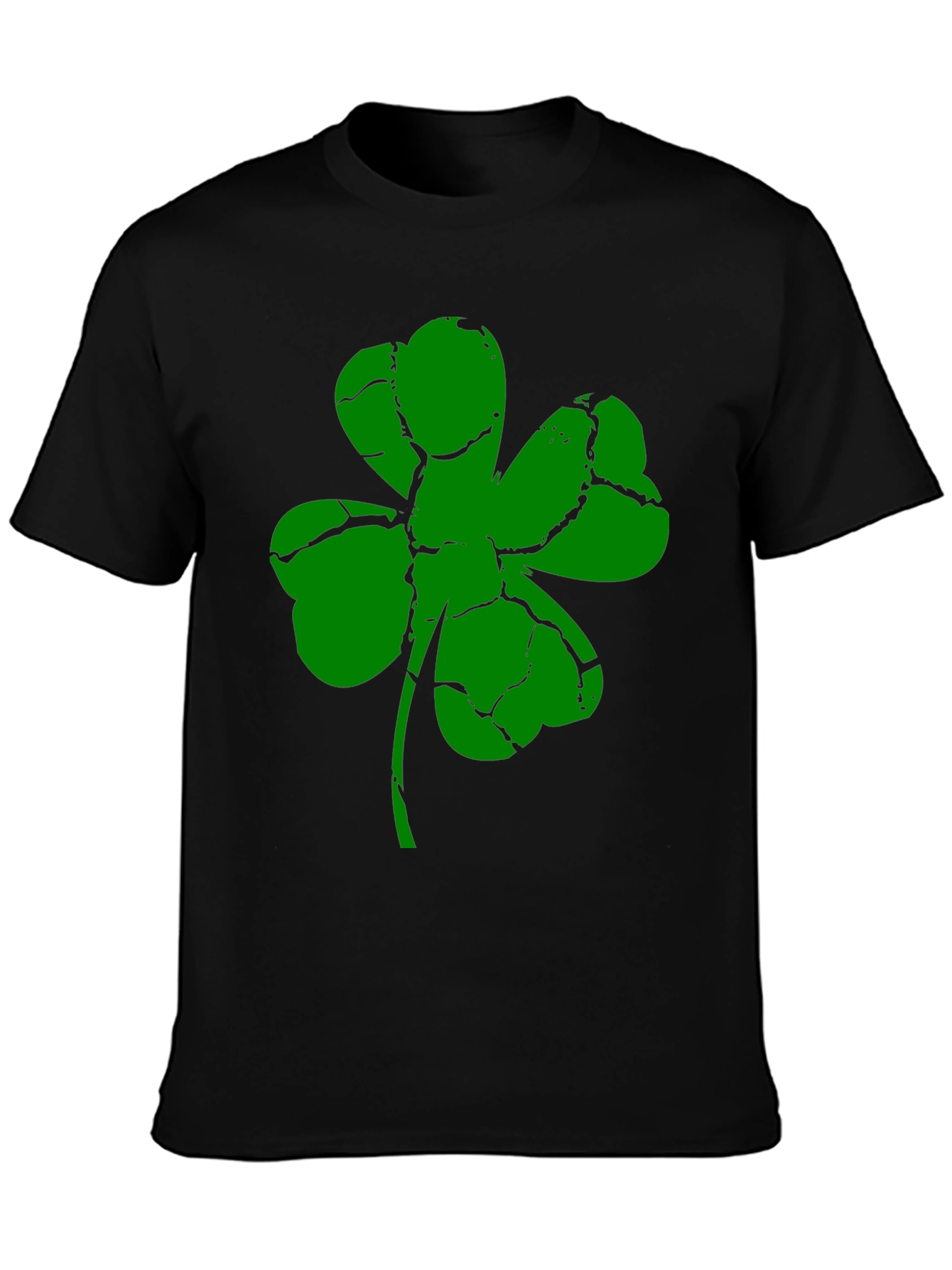 Lucky Shamrock Graphic Tee - Mens Black T-Shirt