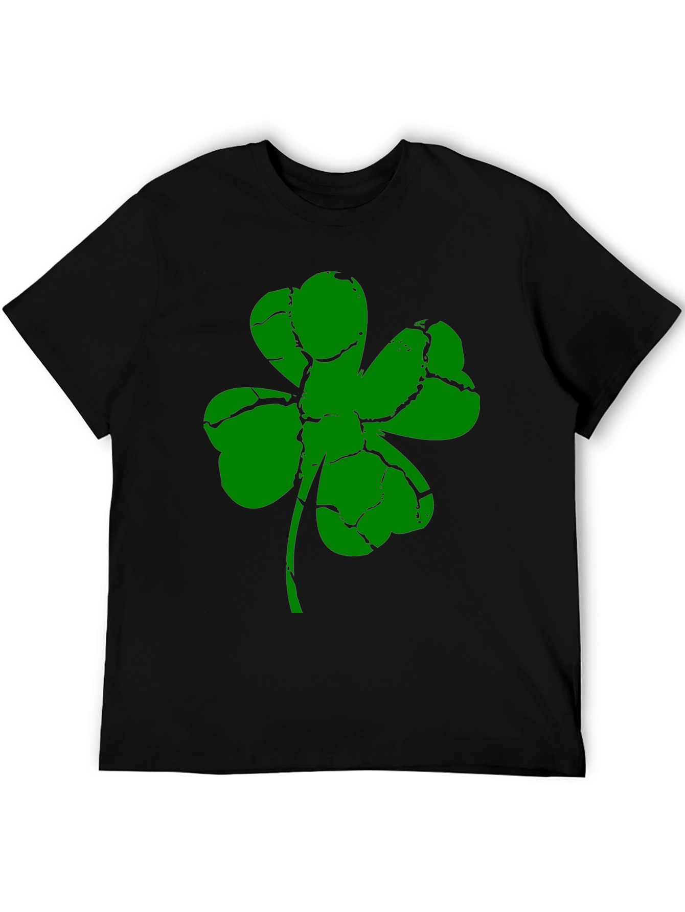Lucky Shamrock Graphic Tee - Mens Black T-Shirt