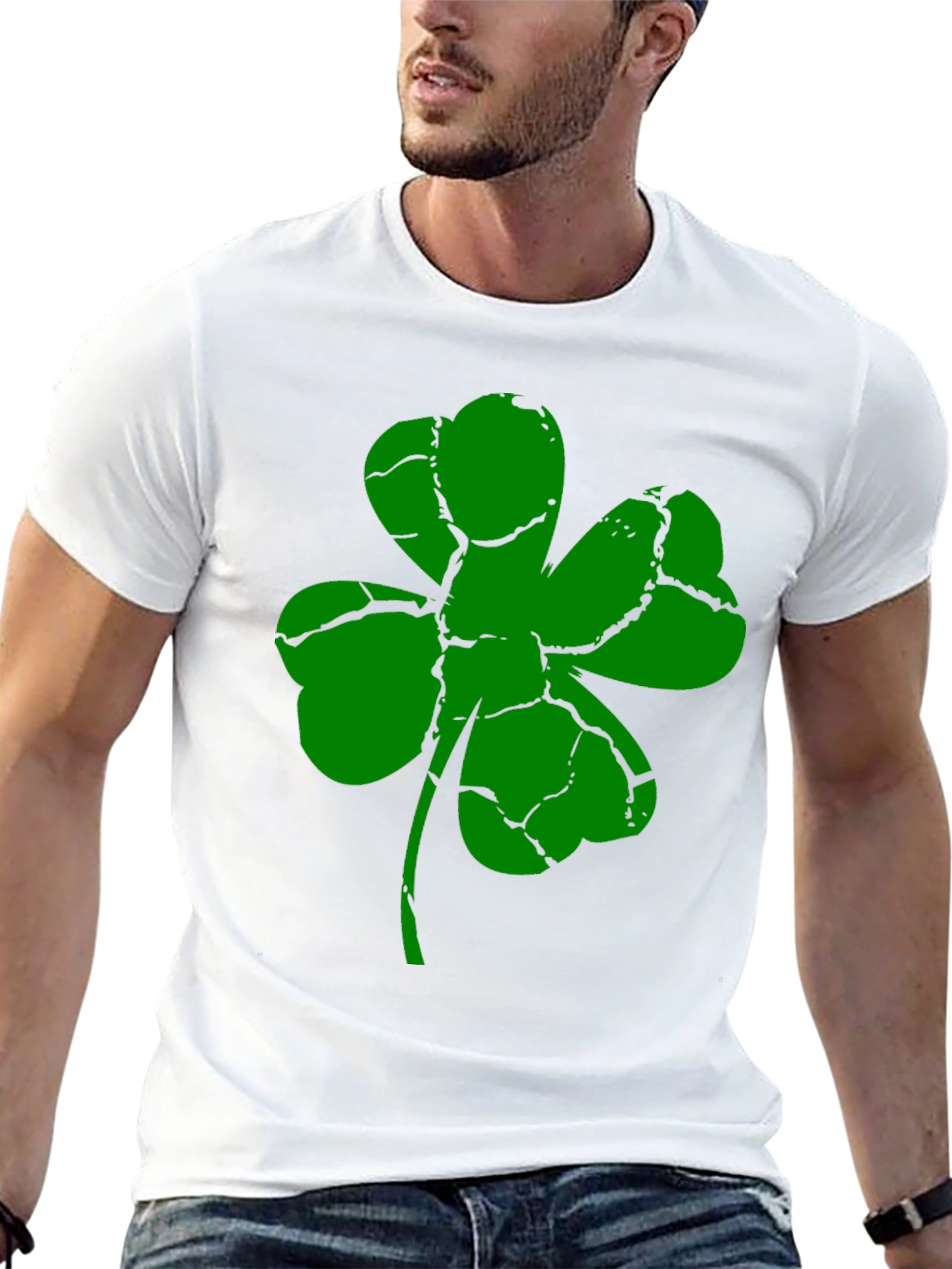 Lucky Shamrock Graphic Tee - Mens Black T-Shirt