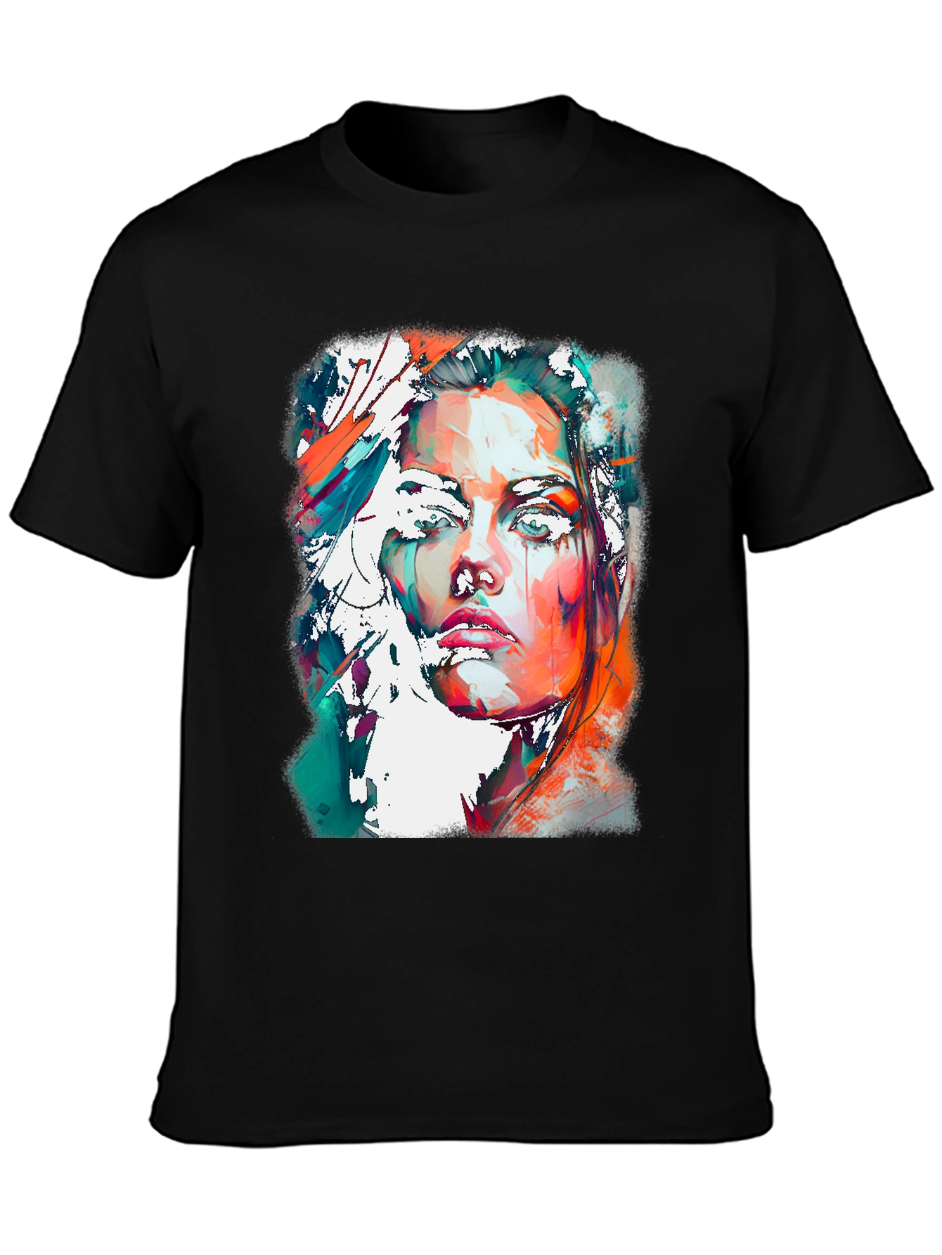 Abstract Woman Portrait Graphic Tee