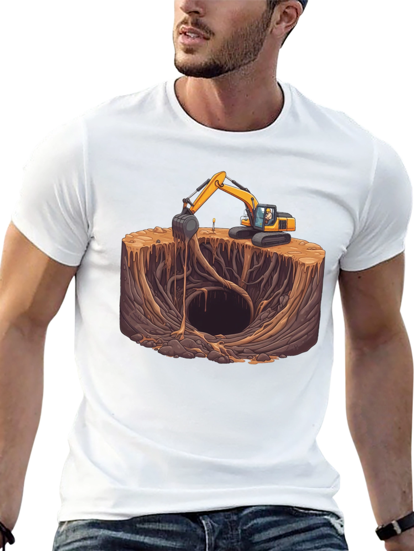 Excavator Dig Site Graphic Tee