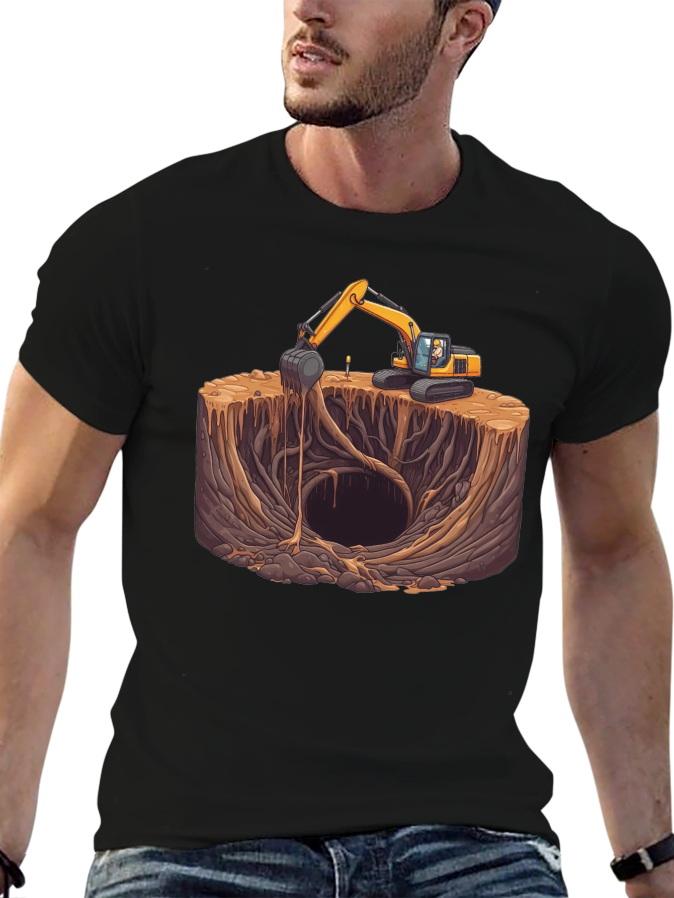 Excavator Dig Site Graphic Tee