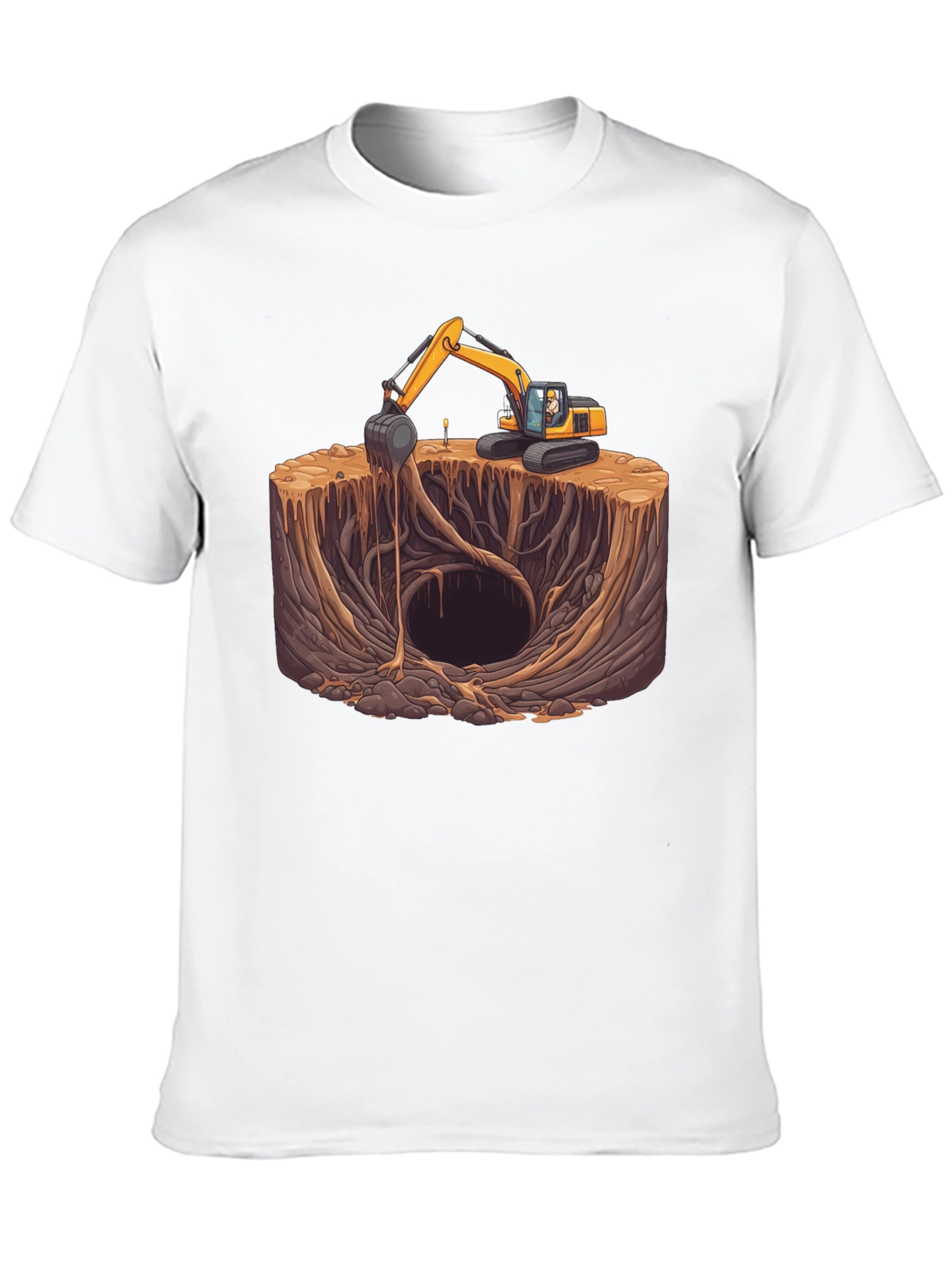 Excavator Dig Site Graphic Tee