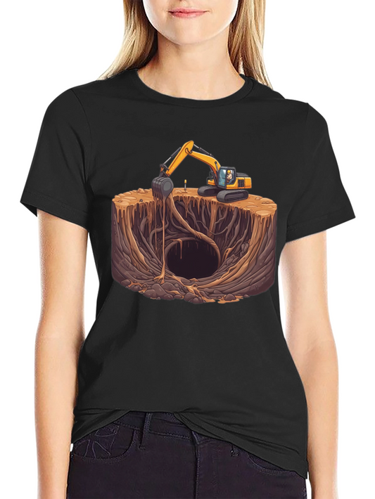 Excavator Dig Site Graphic Tee