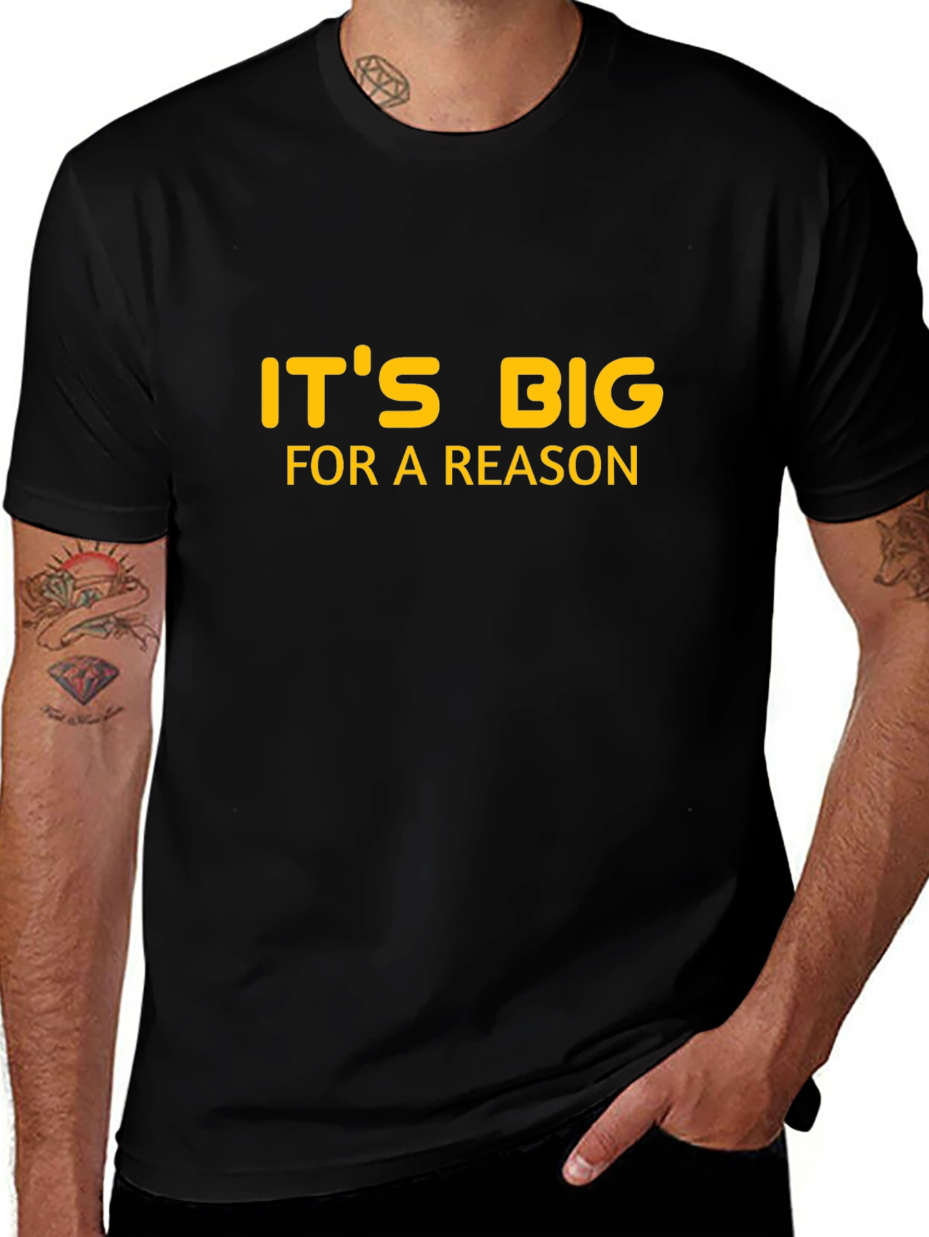 Its Big For A Reason Black T-Shirt
