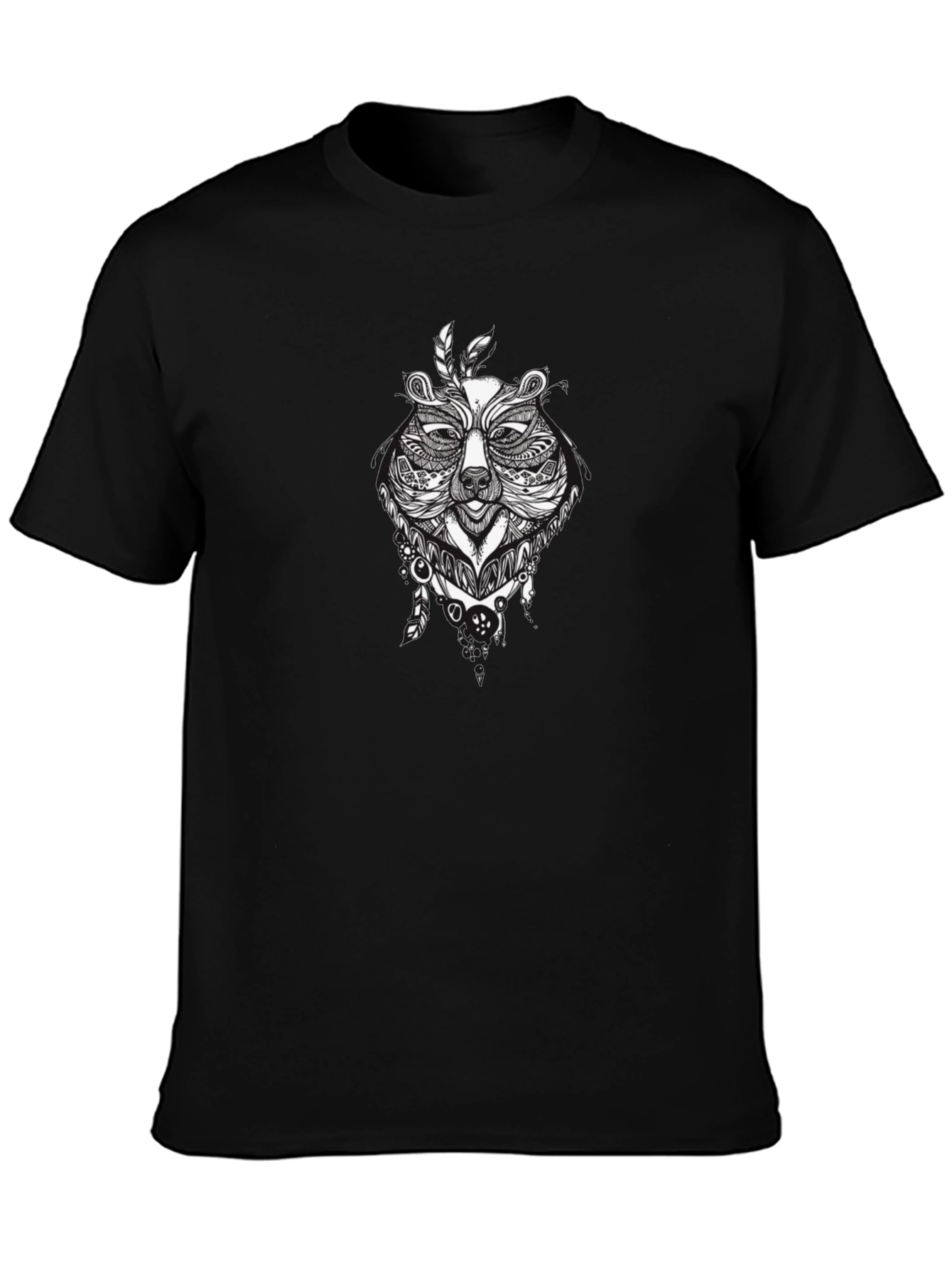 Bear Graphic T-Shirt - Black