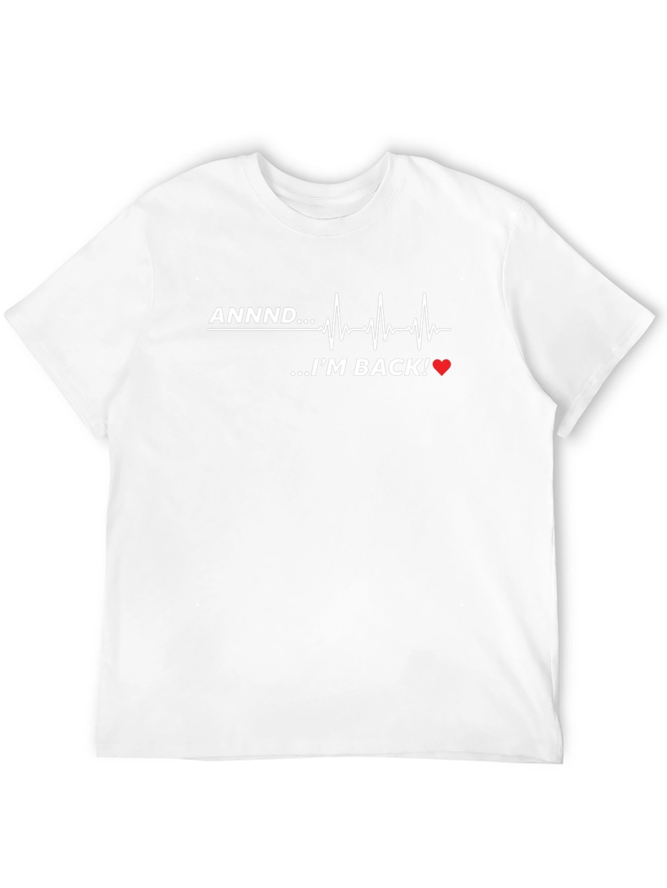 ANNDD...IM BACK! Heartbeat Graphic Tee - Black