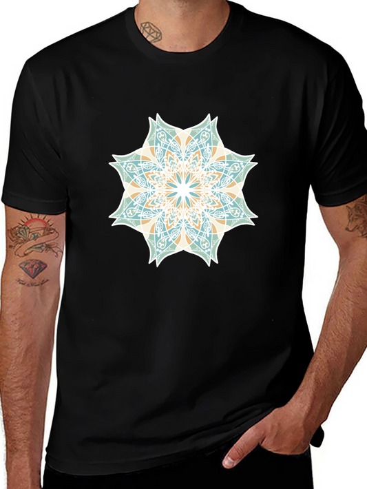 Geometric Mandala Graphic Tee - Stylish Casual Wear