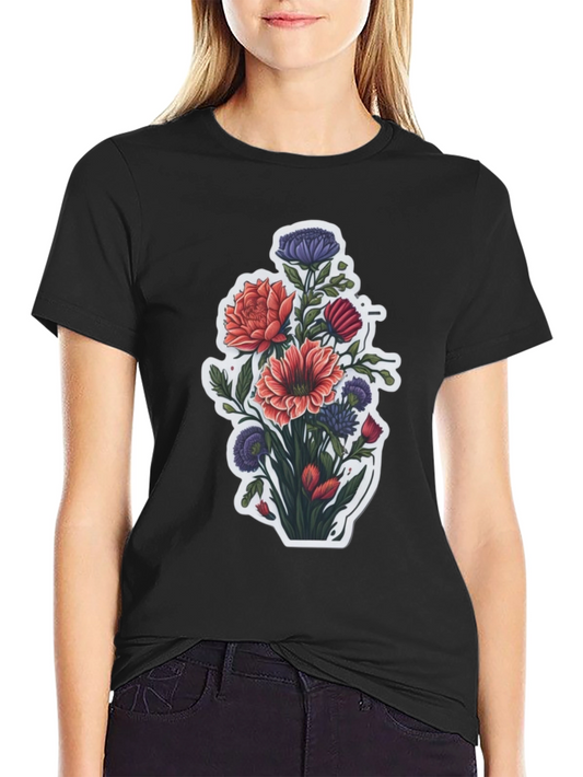 Floral Bouquet Graphic Tee - Stylish Mens T-Shirt