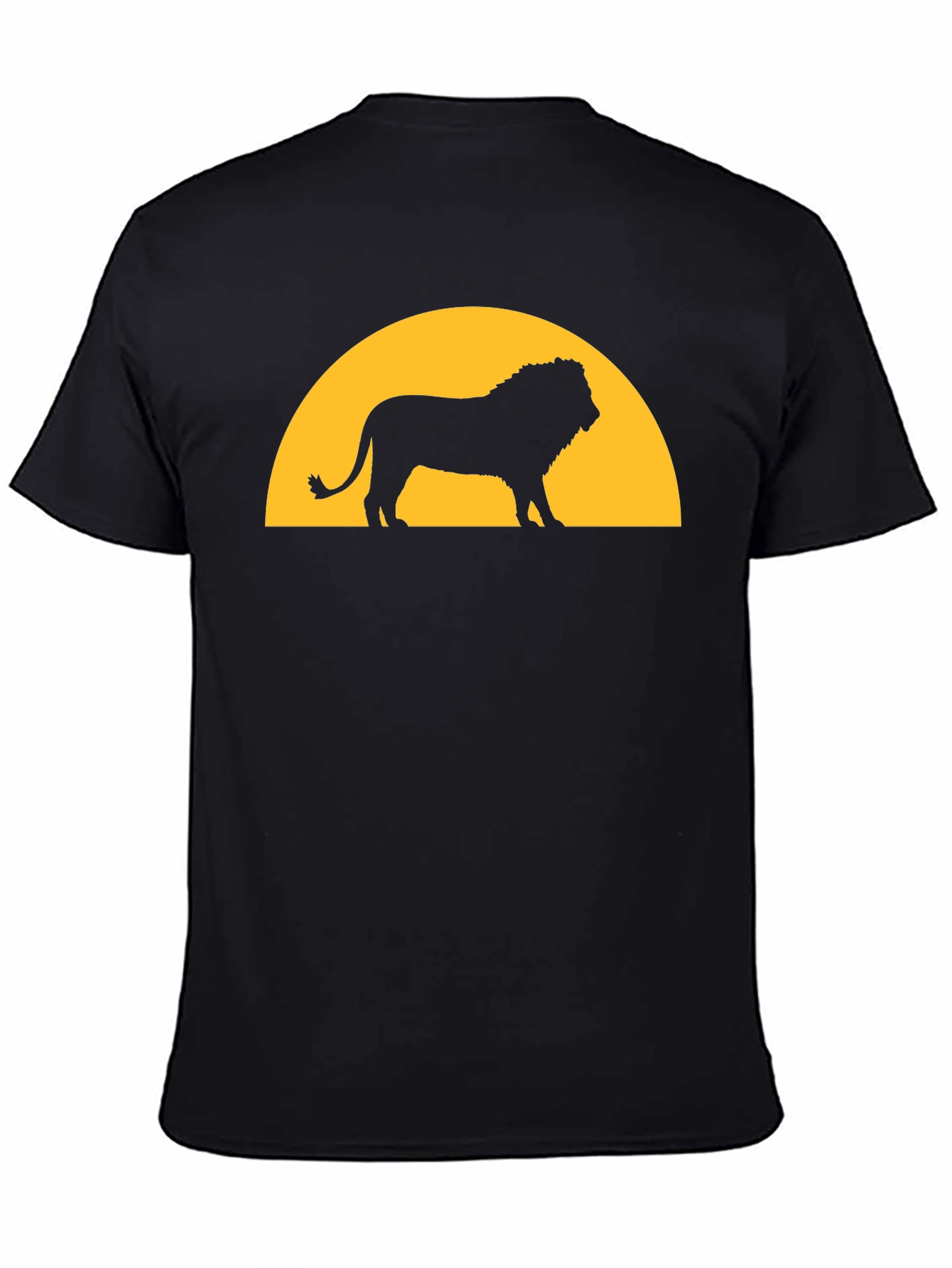 Lion Sunset Graphic Tee - Black T-Shirt