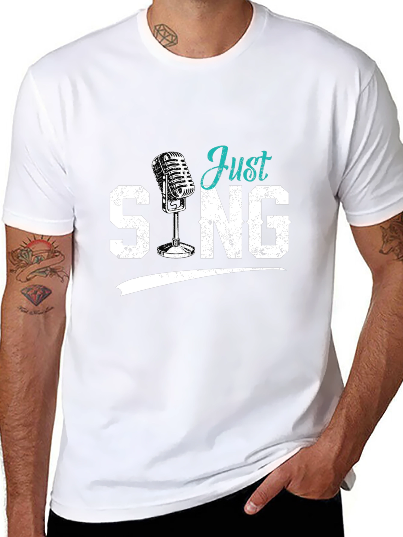 Just Sing Black Graphic Tee