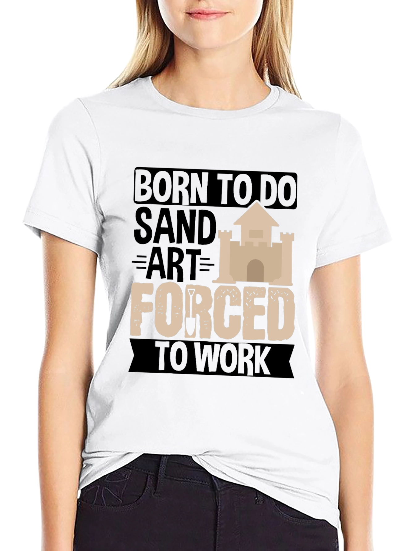 Born to Do Sand Art Black Graphic Tee