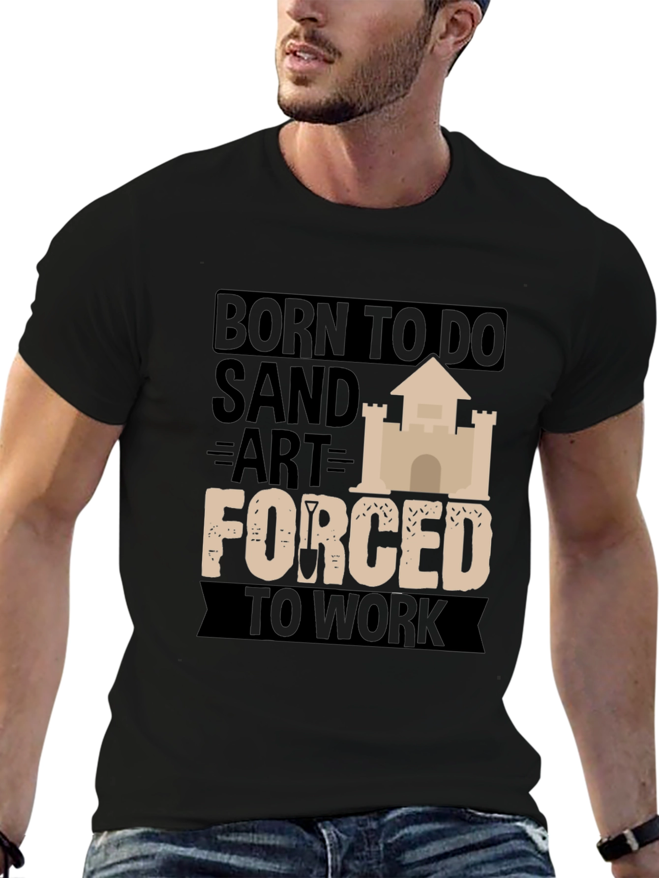 Born to Do Sand Art Black Graphic Tee