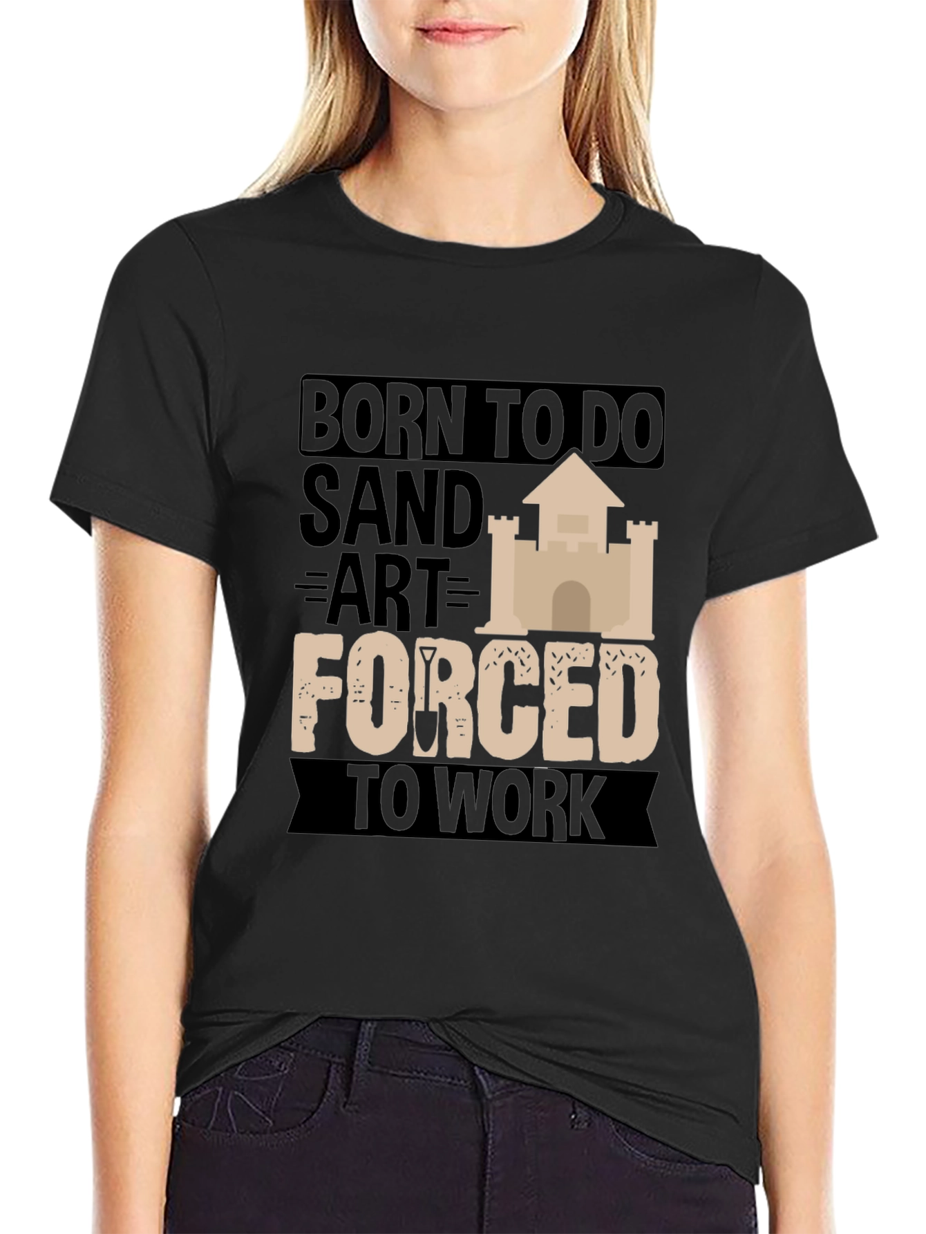 Born to Do Sand Art Black Graphic Tee