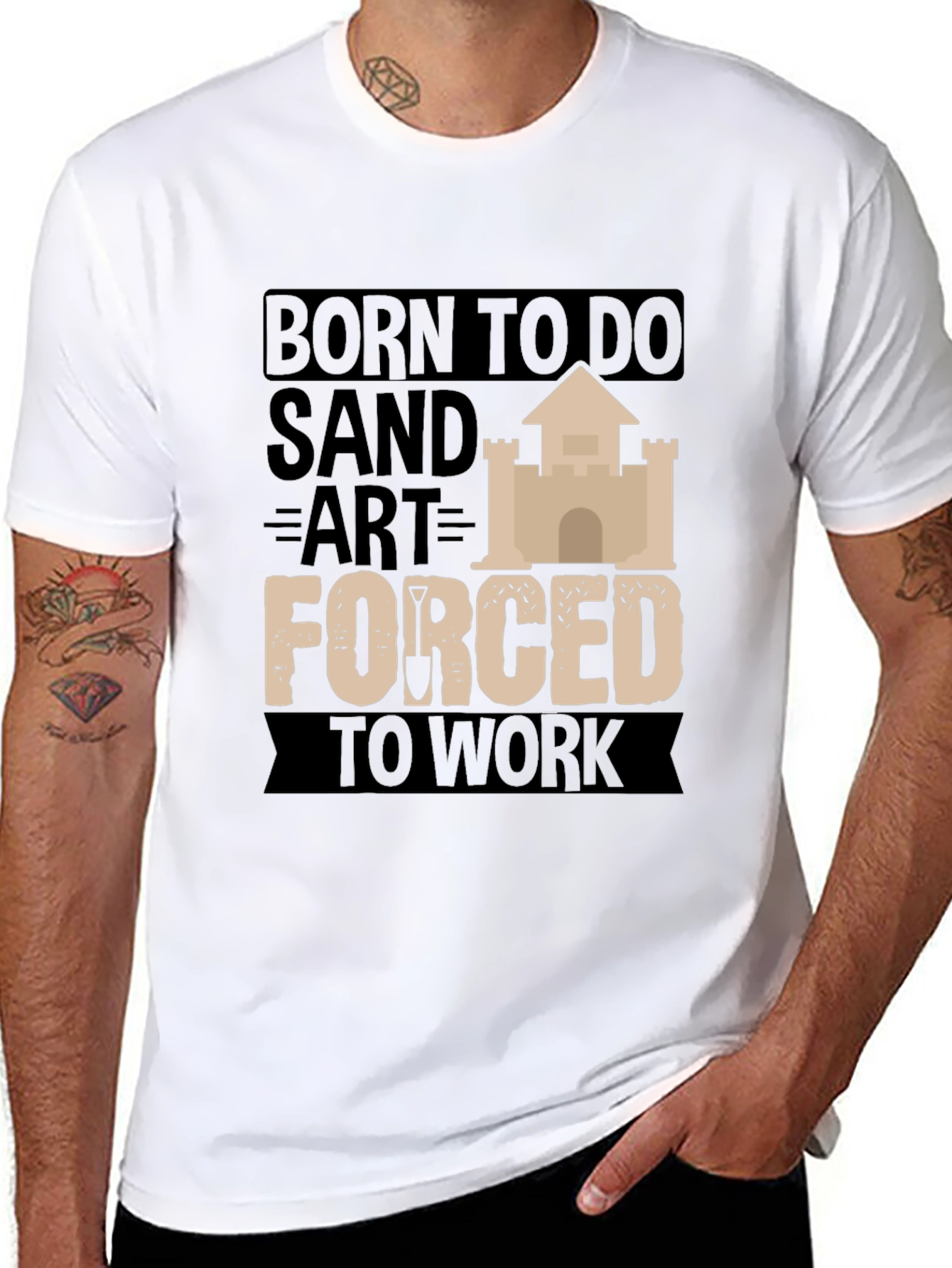 Born to Do Sand Art Black Graphic Tee