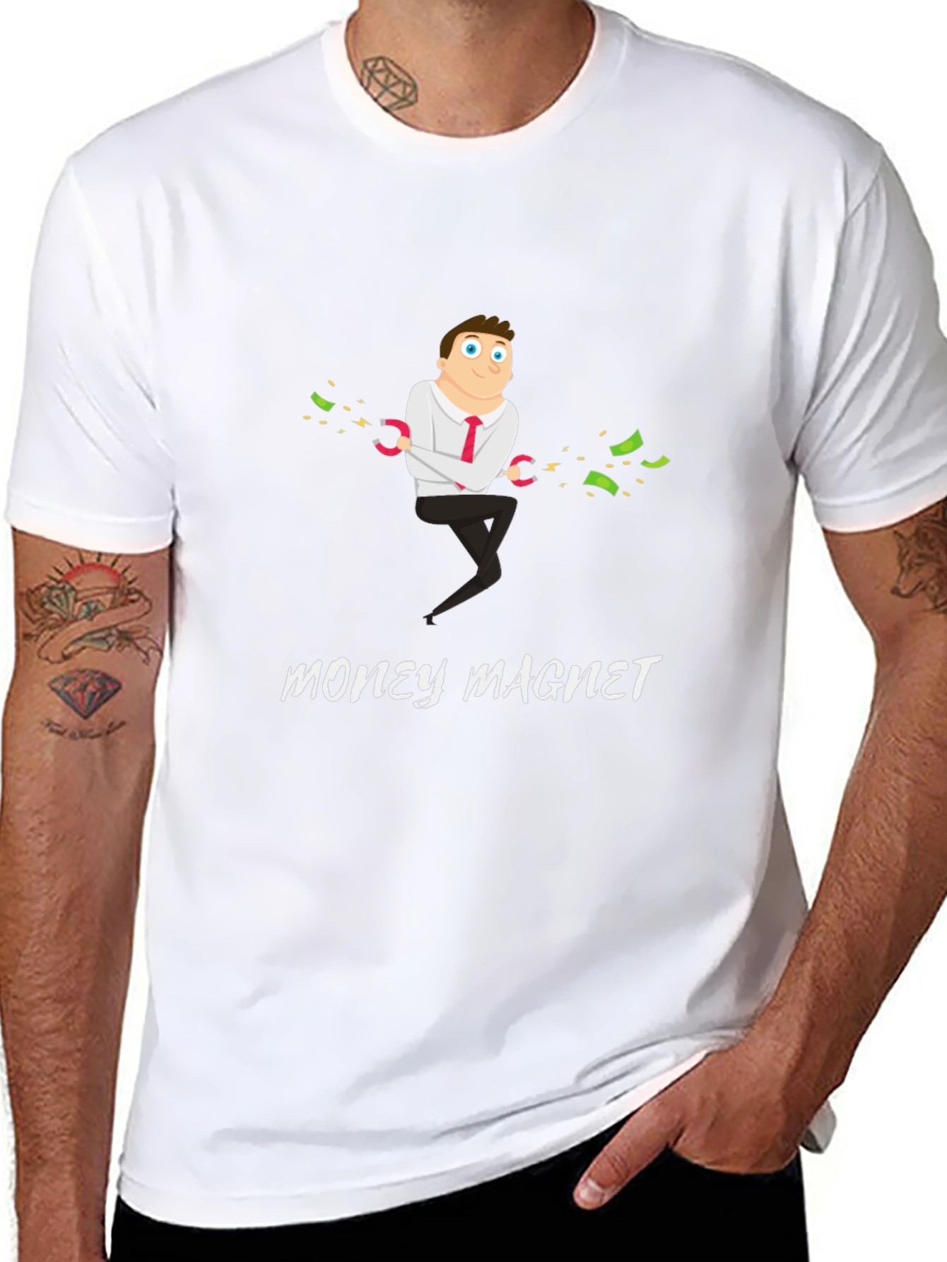 Money Magnet Graphic T-Shirt - Funny & Unique Design