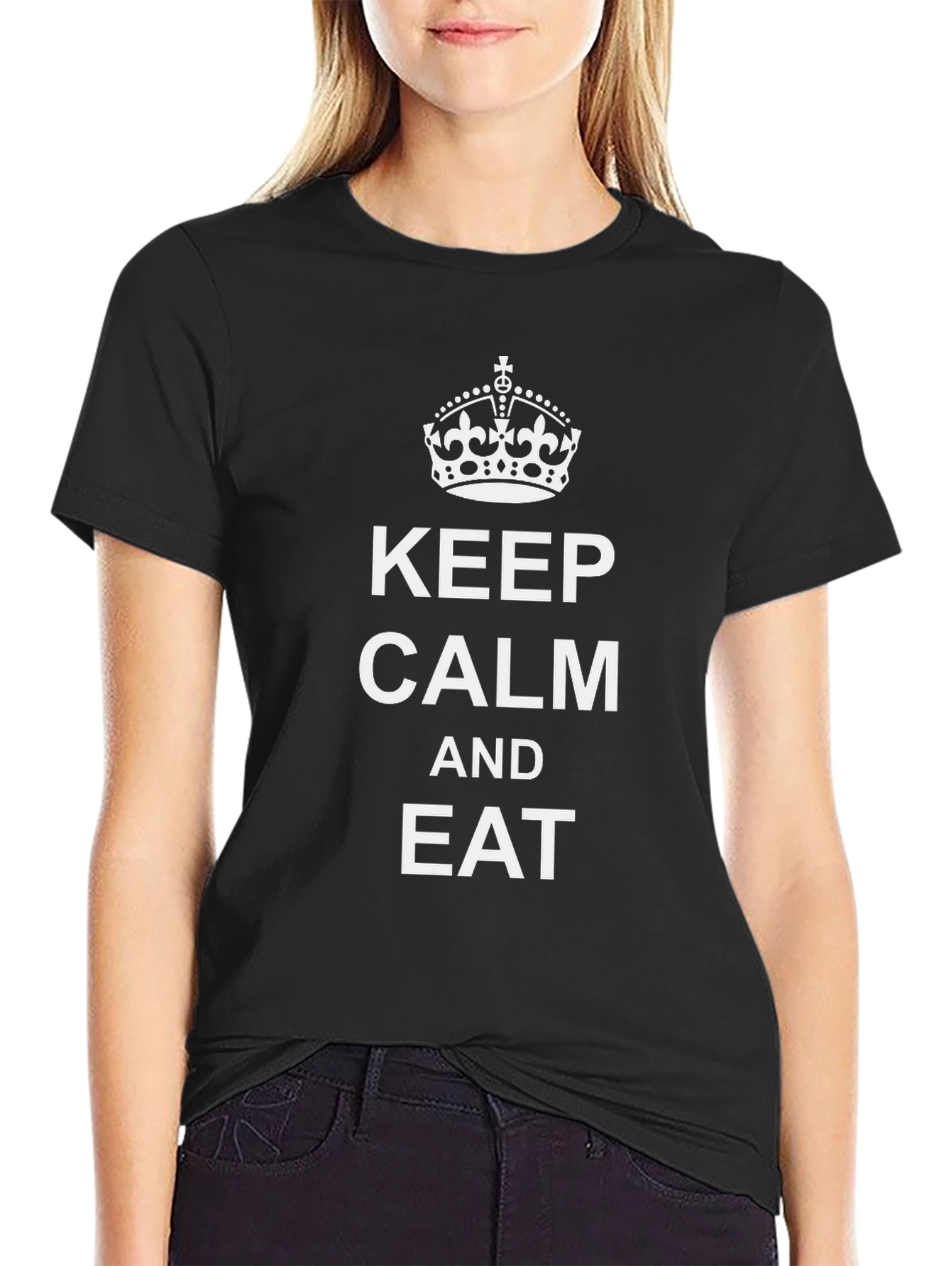 Keep Calm and Eat Graphic Tee -  Relaxed Fit
