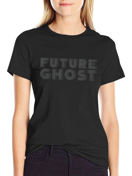 Future Ghost Graphic Tee - Black Cotton T-Shirt