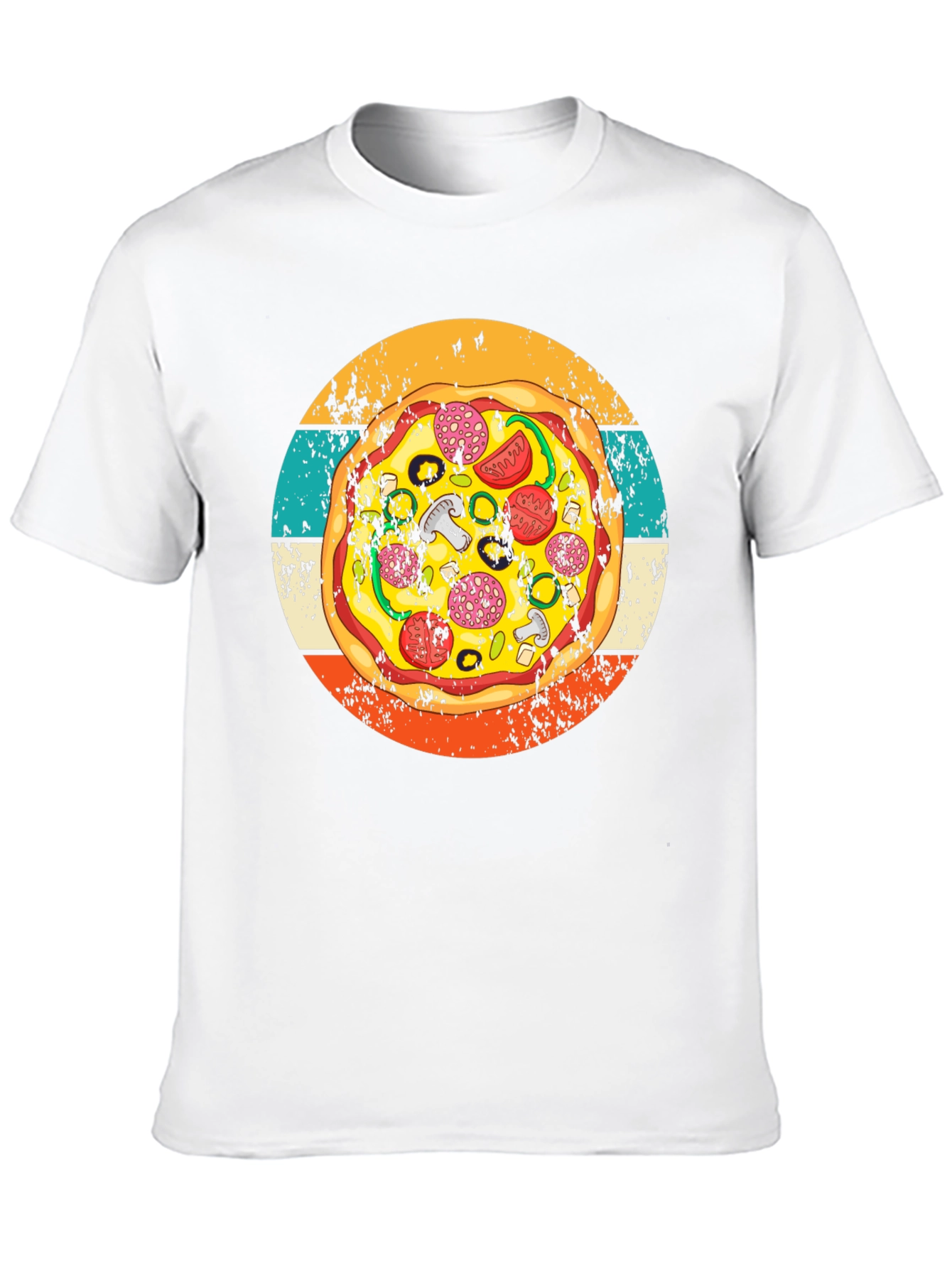 Pizza Graphic Tee - Retro Style T-Shirt