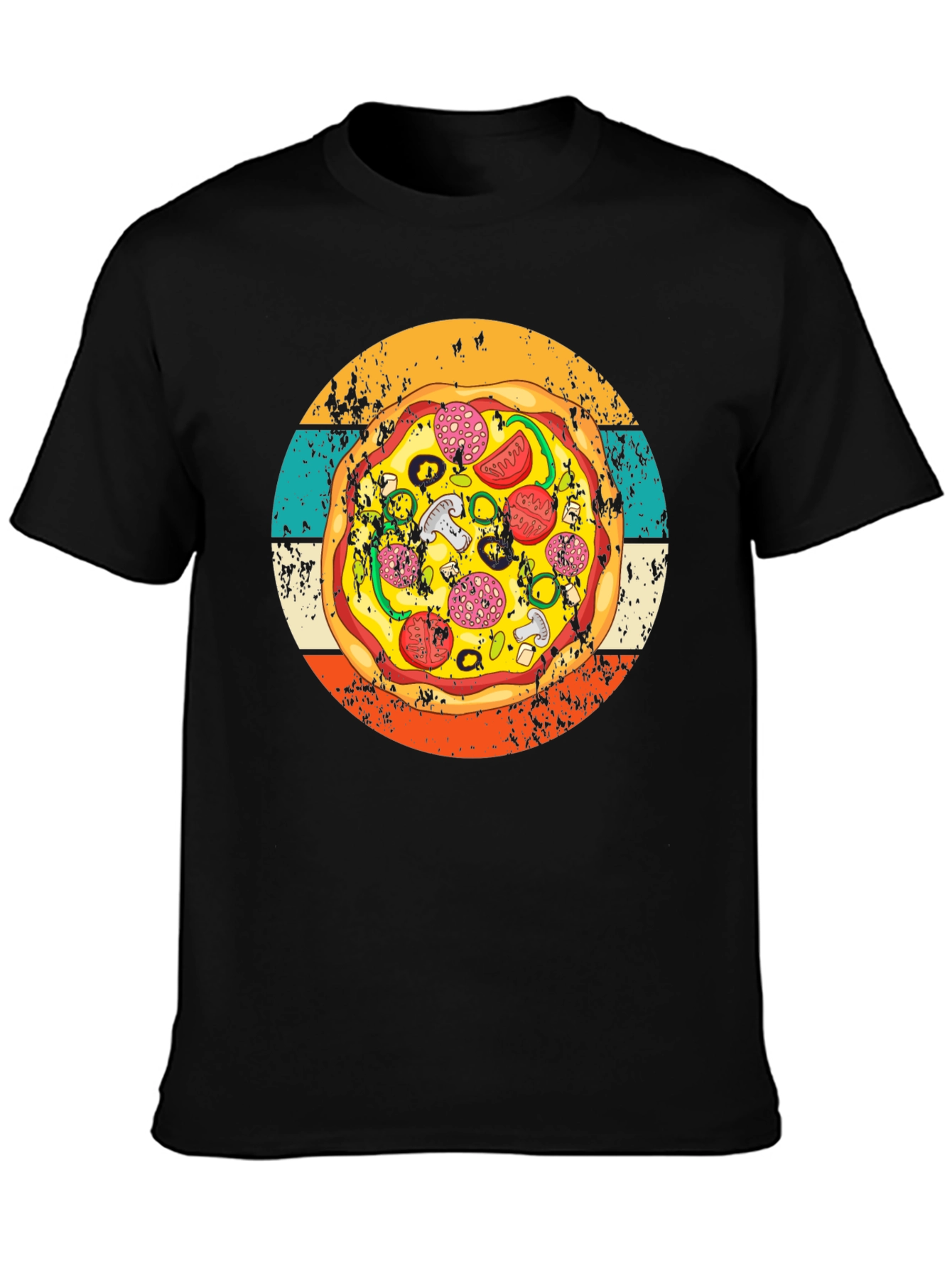 Pizza Graphic Tee - Retro Style T-Shirt