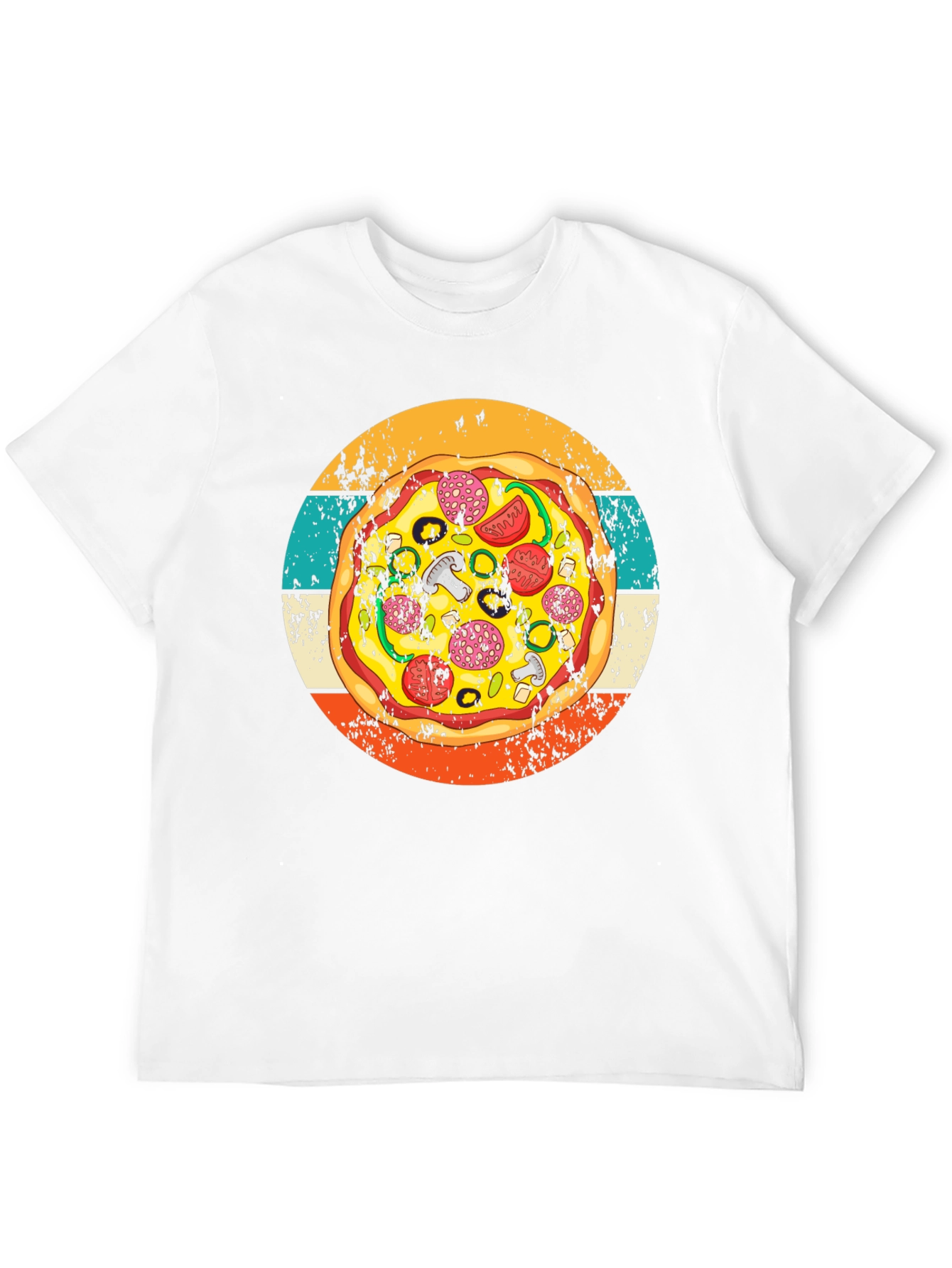 Pizza Graphic Tee - Retro Style T-Shirt