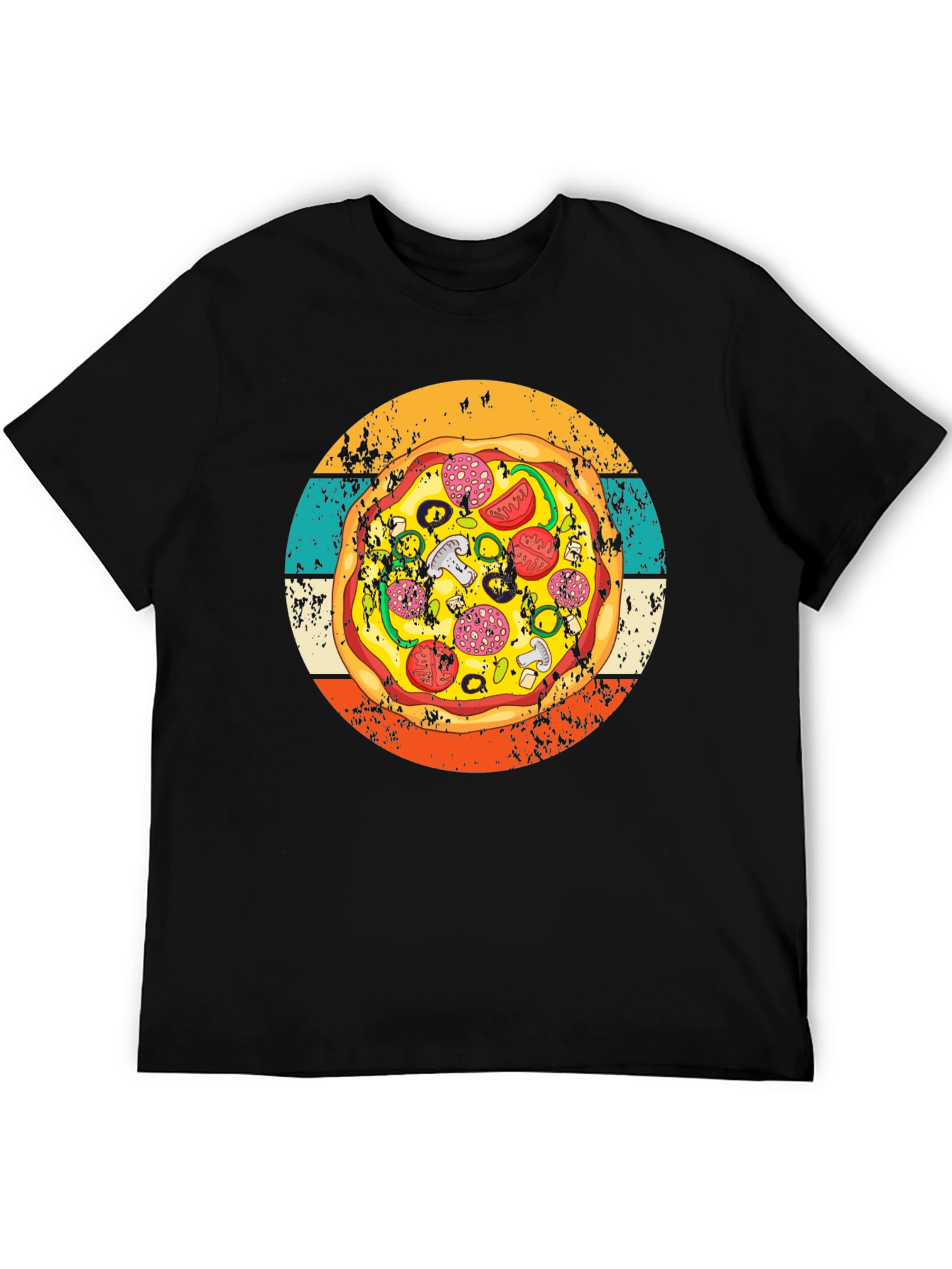 Pizza Graphic Tee - Retro Style T-Shirt