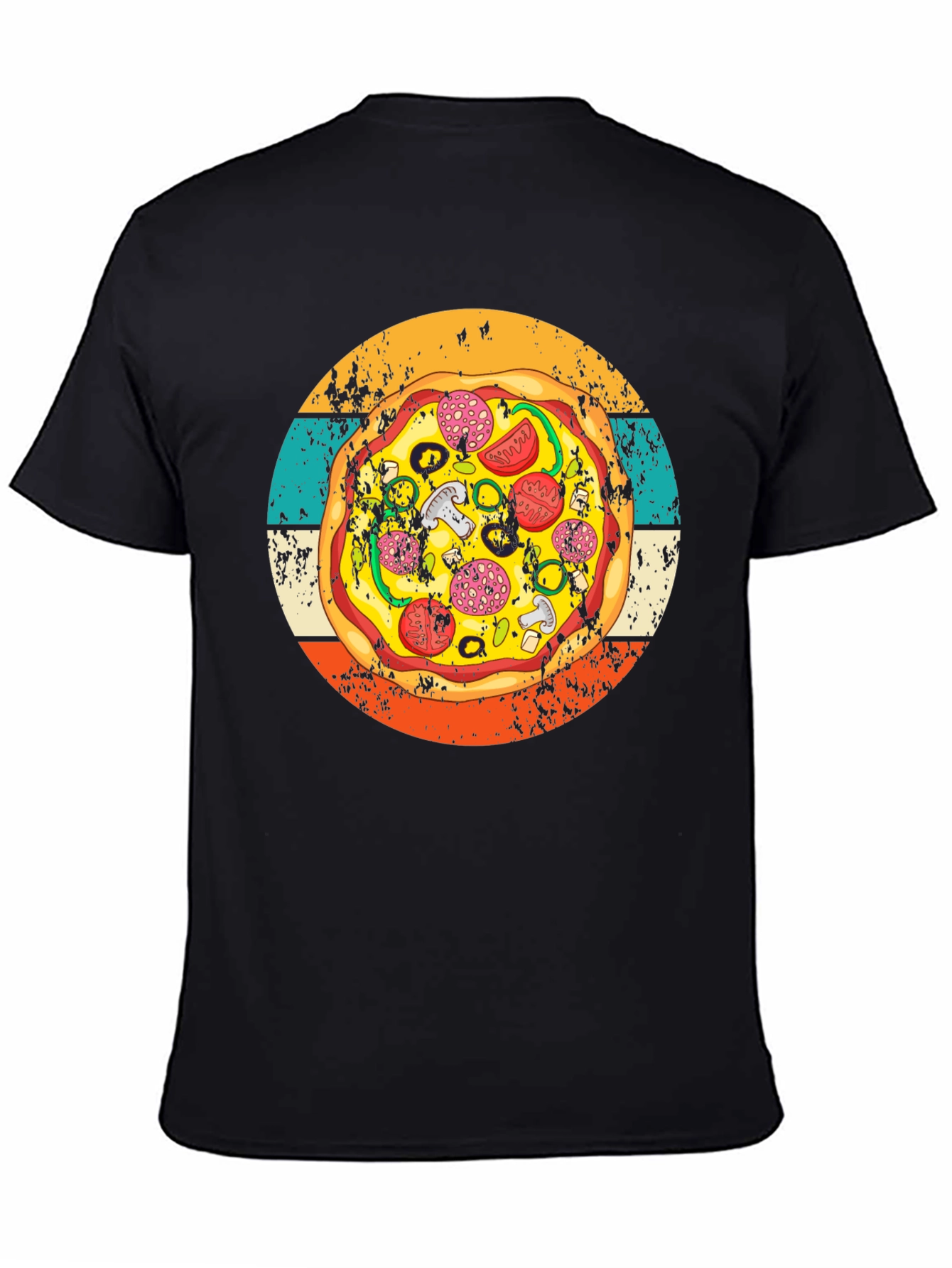 Pizza Graphic Tee - Retro Style T-Shirt