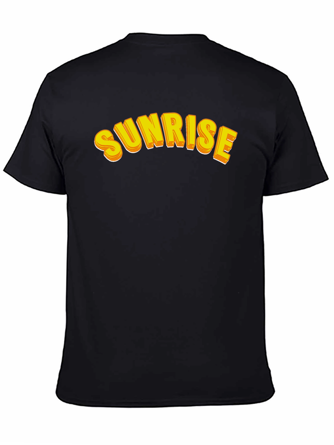 Sunrise Graphic Tee - Black Cotton Casual Shirt