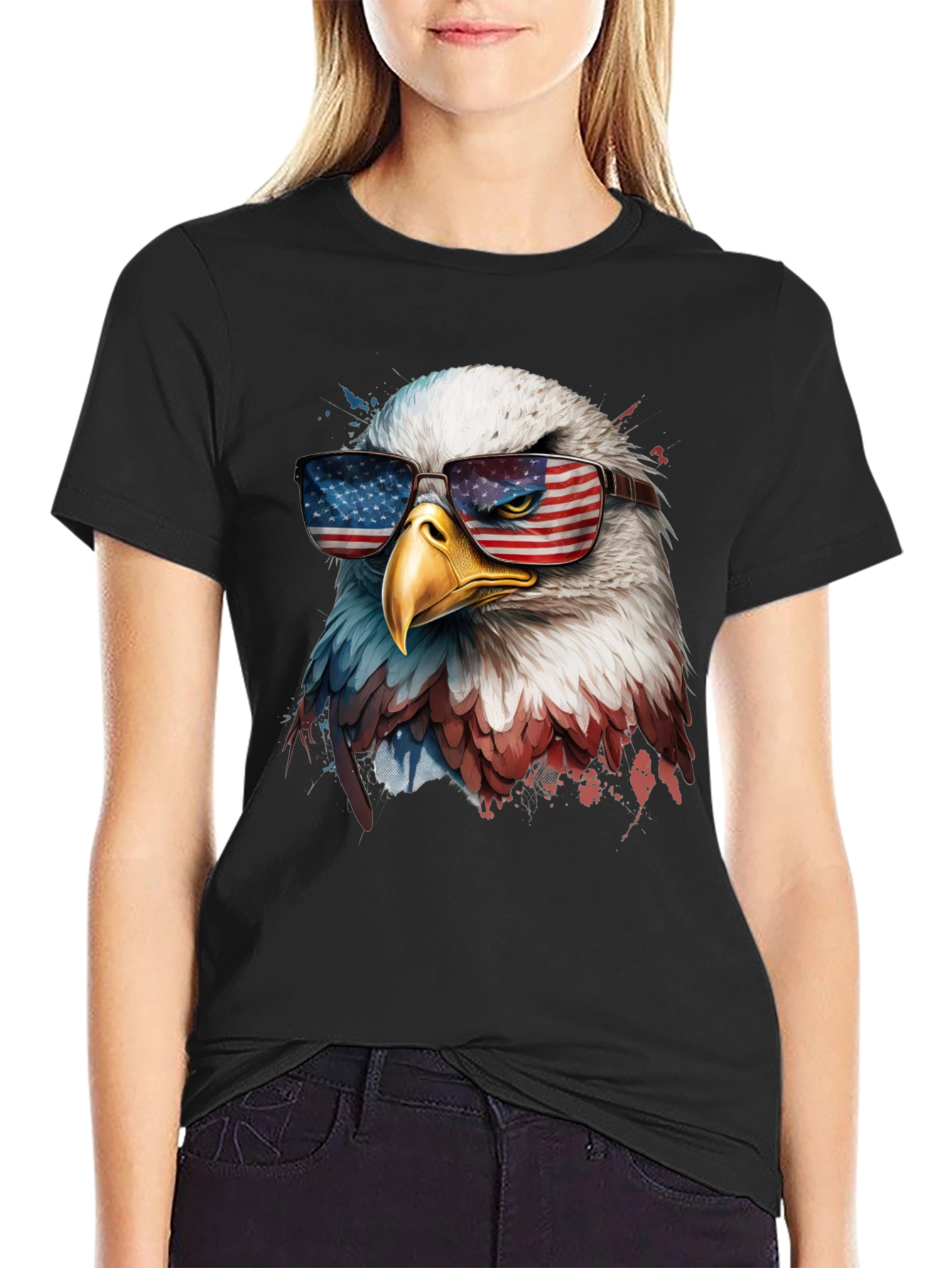 American Eagle Graphic Tee - Patriotic USA Design