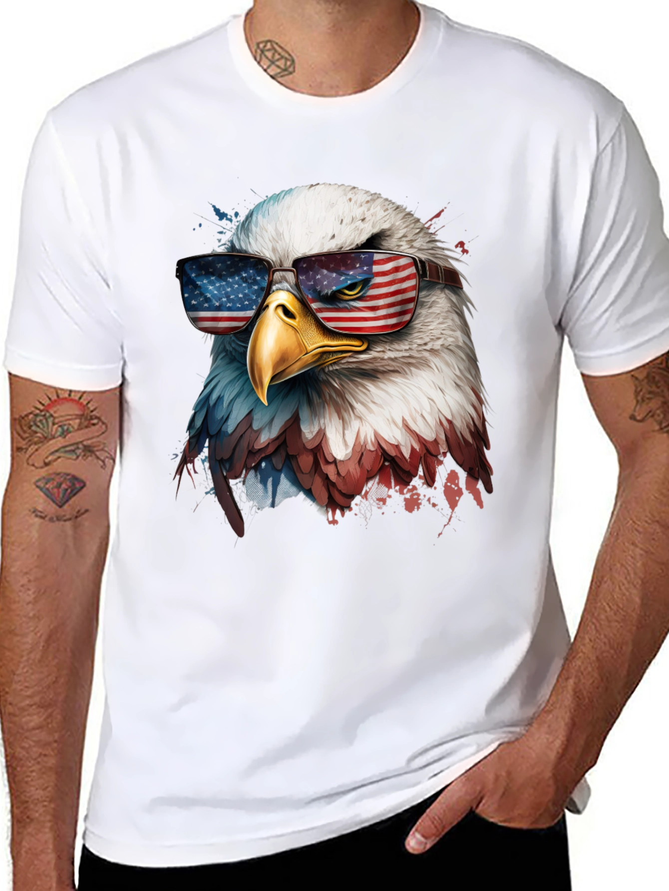 American Eagle Graphic Tee - Patriotic USA Design