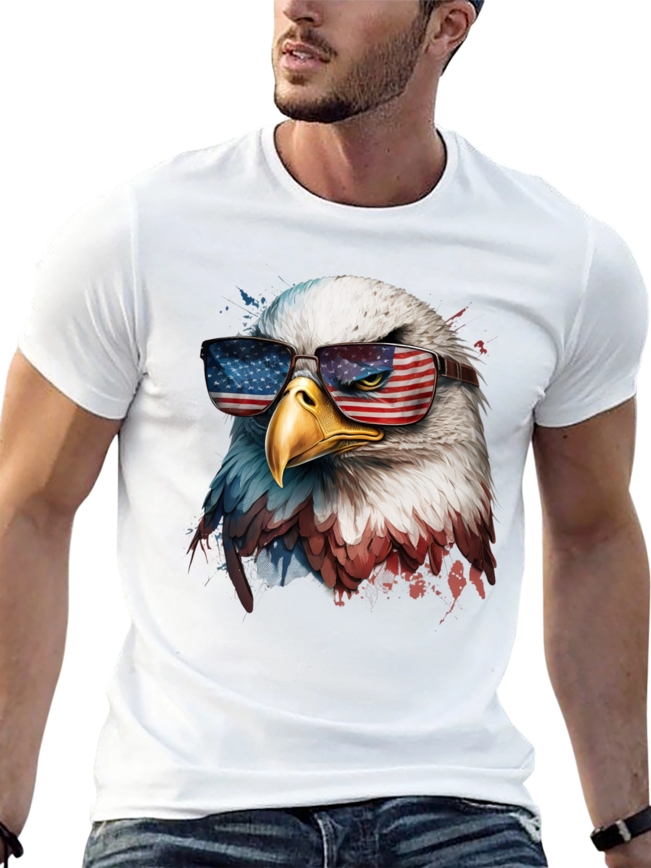American Eagle Graphic Tee - Patriotic USA Design