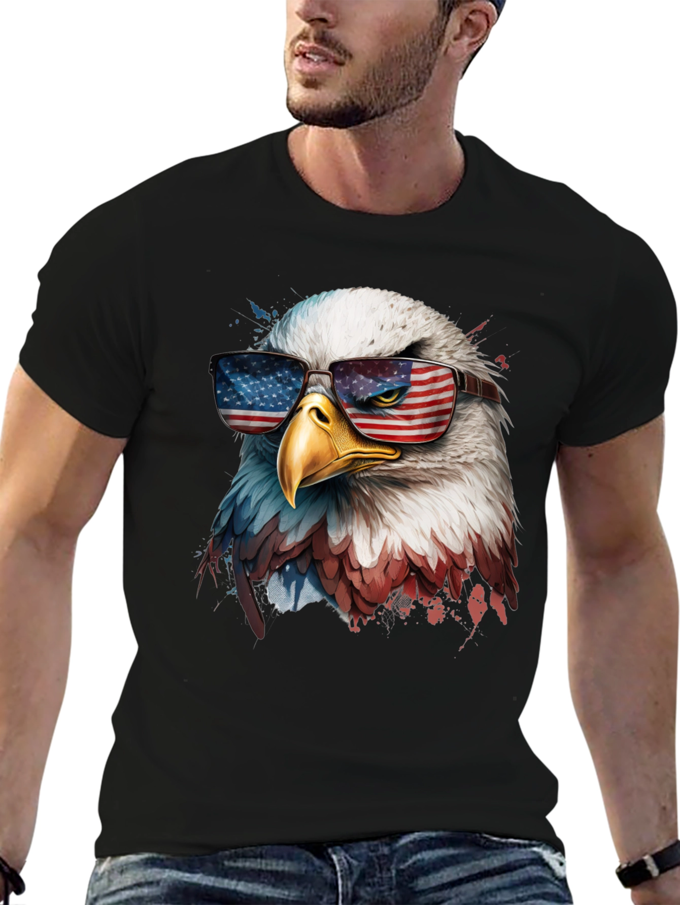 American Eagle Graphic Tee - Patriotic USA Design