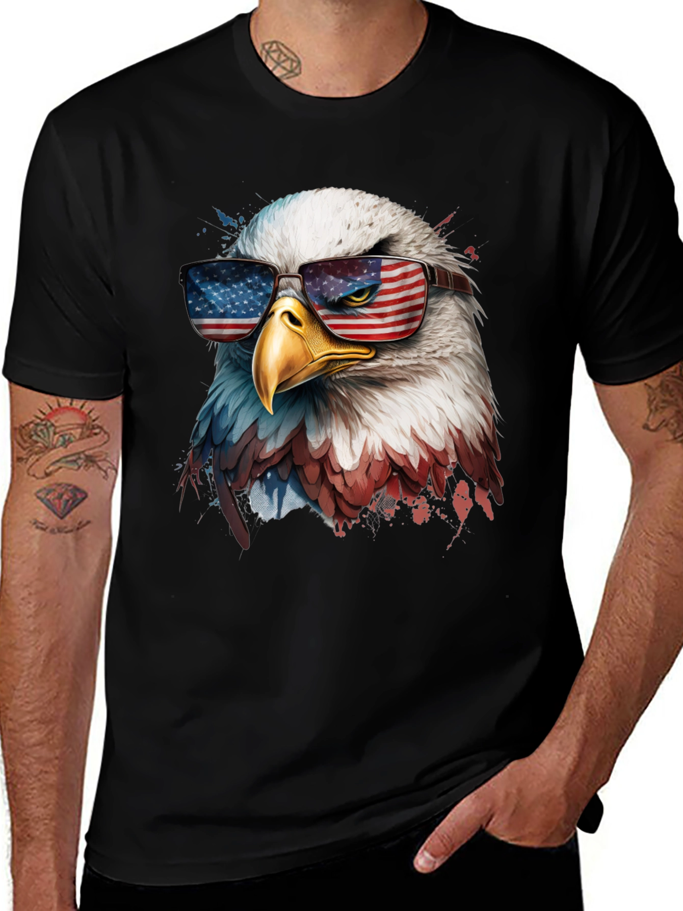 American Eagle Graphic Tee - Patriotic USA Design