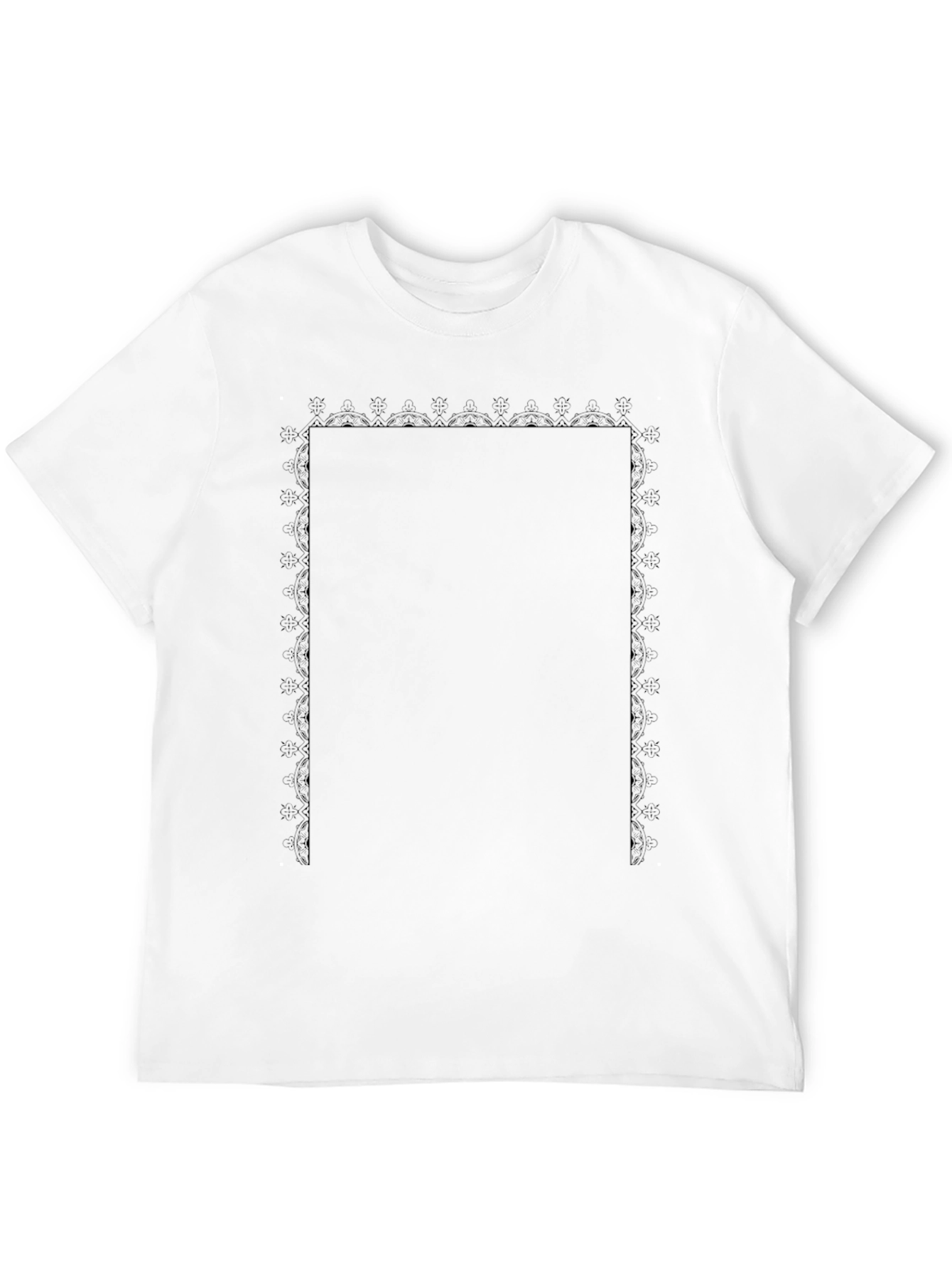 Classic Black Tee with Intricate Trim