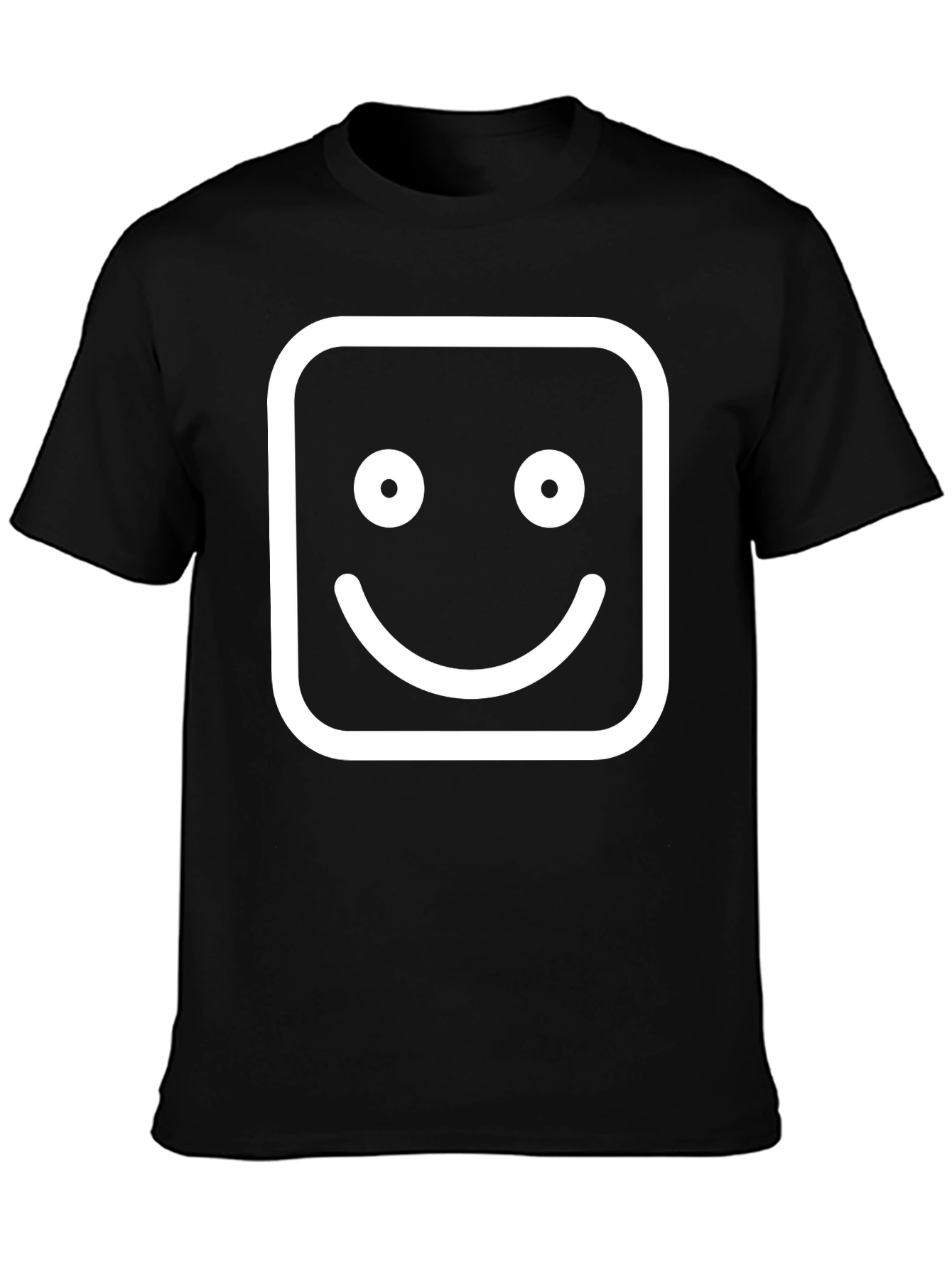 Smiley Face Graphic Tee - Classic Black T-Shirt