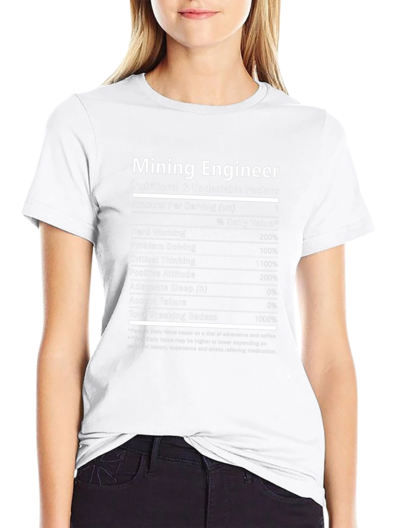 Mining Engineer Nutritional Facts T-Shirt