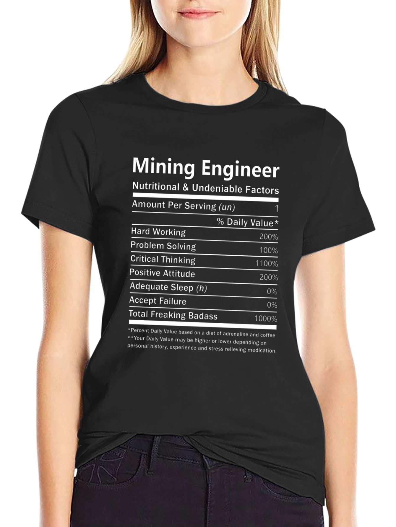 Mining Engineer Nutritional Facts T-Shirt