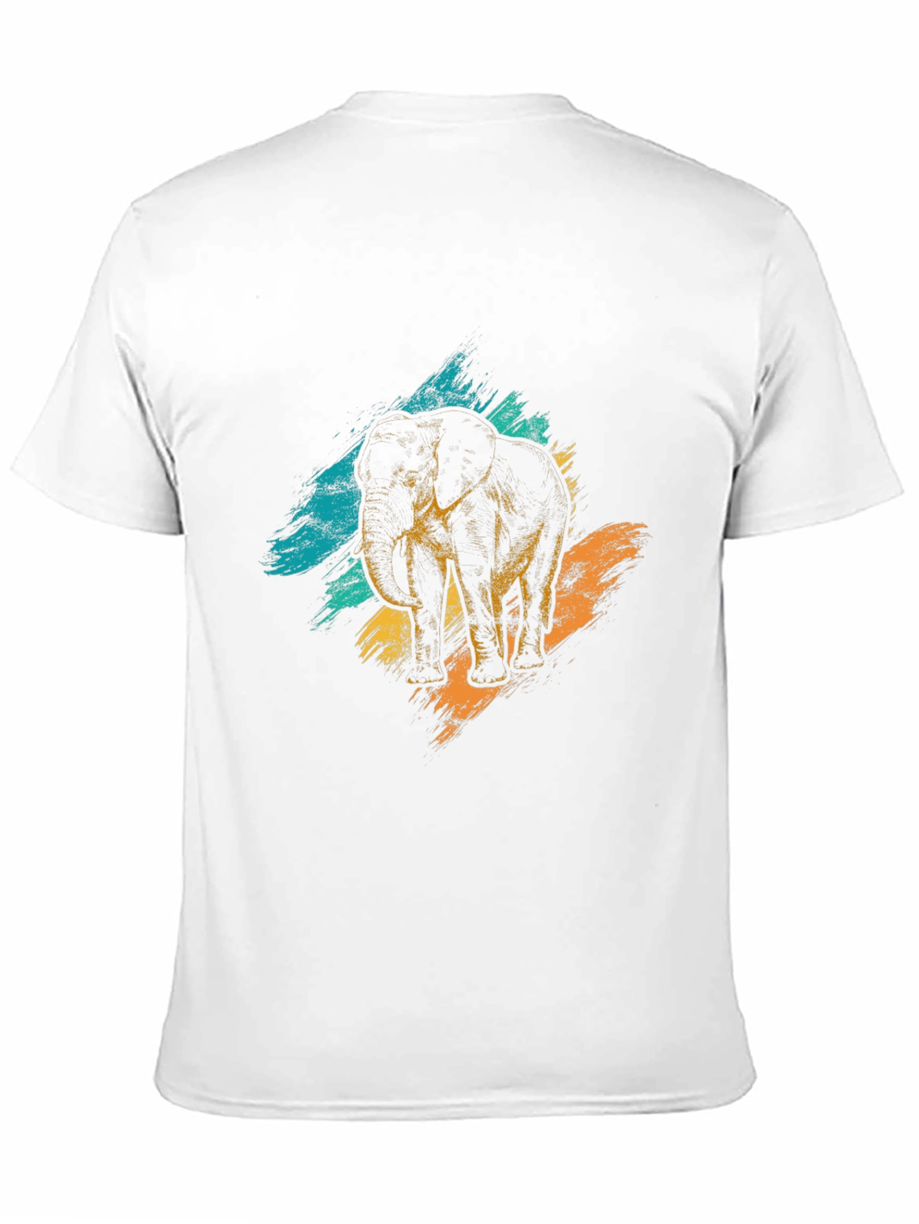 Elephant Graphic Print Black T-Shirt