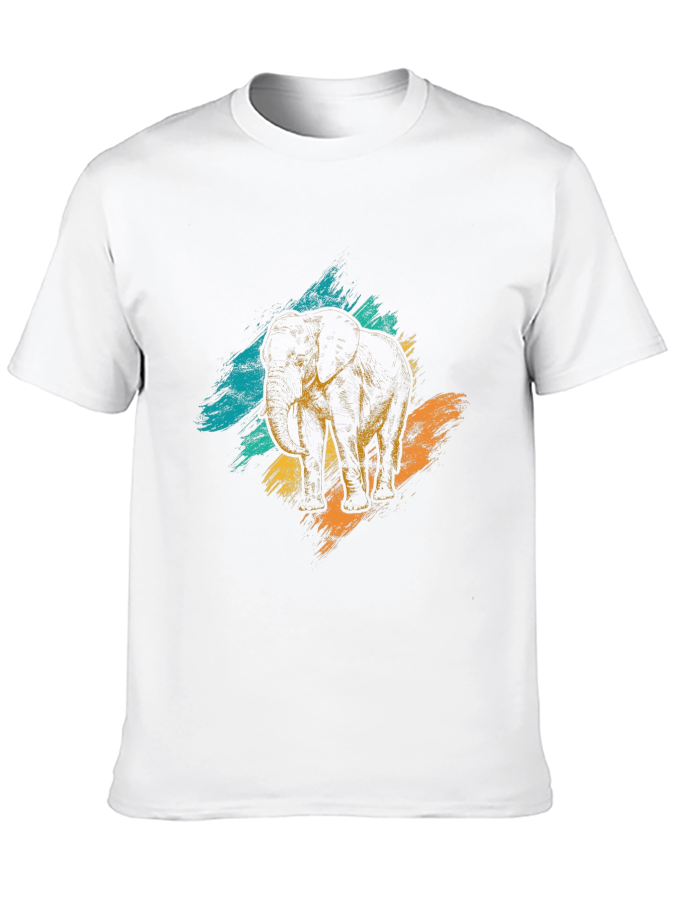 Elephant Graphic Print Black T-Shirt