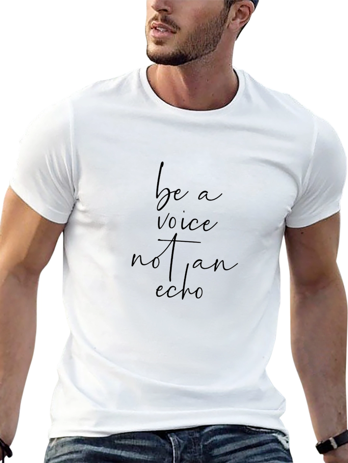 Be A Voice Tee - Inspirational Black T-Shirt