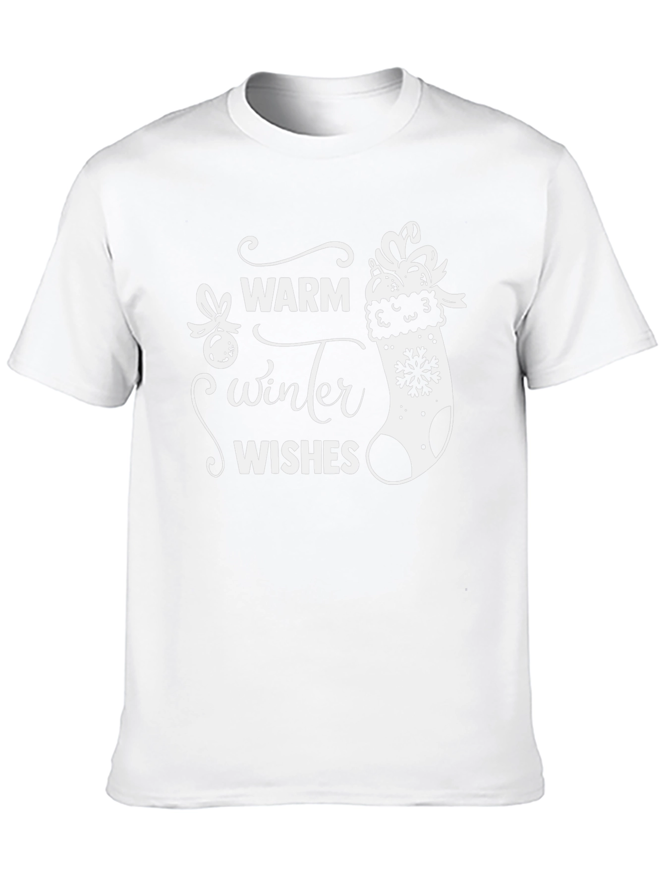 Warm Winter Wishes Black T-Shirt