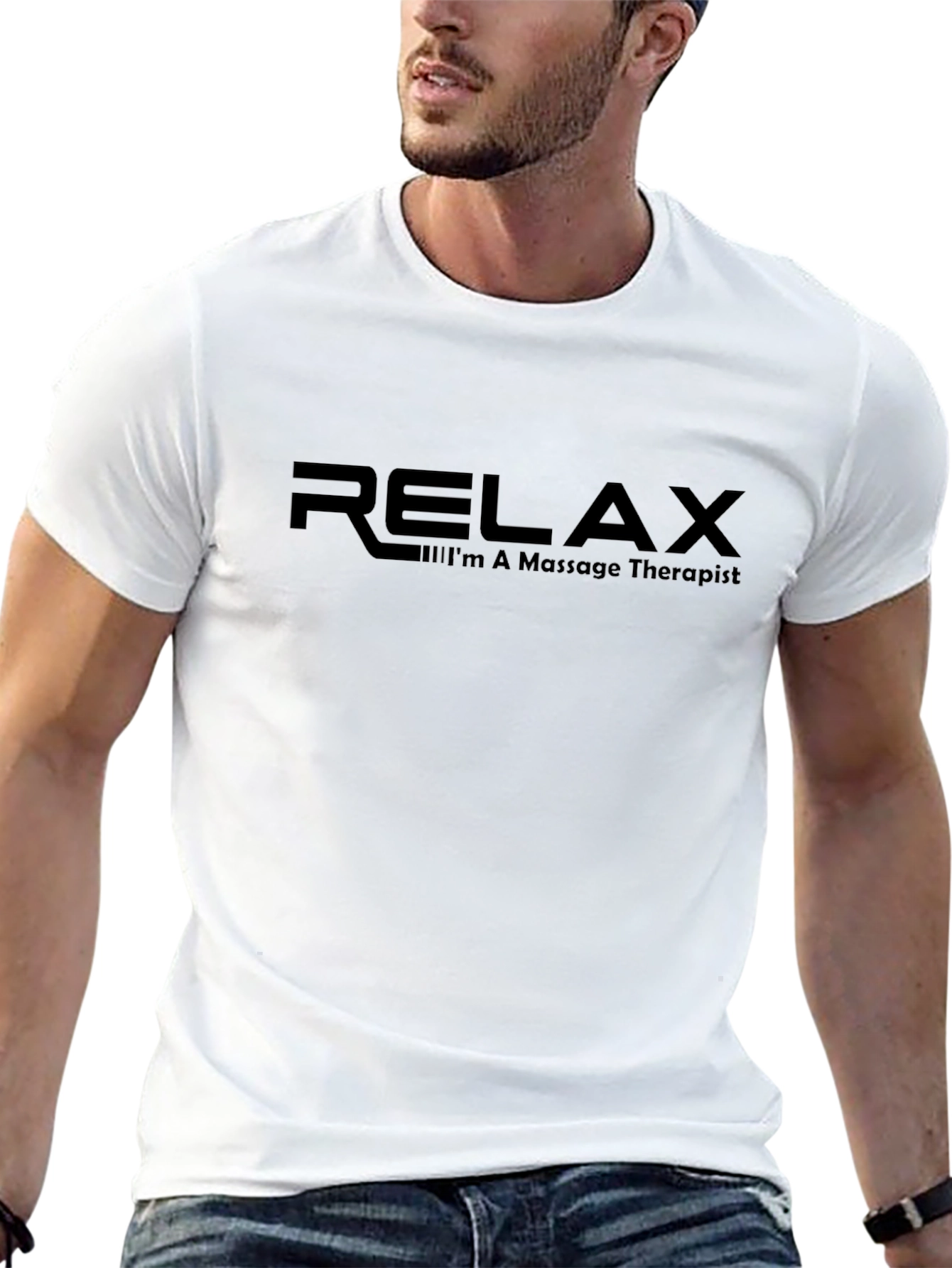 Relax Massage Therapist T-Shirt - Comfortable Black Tee