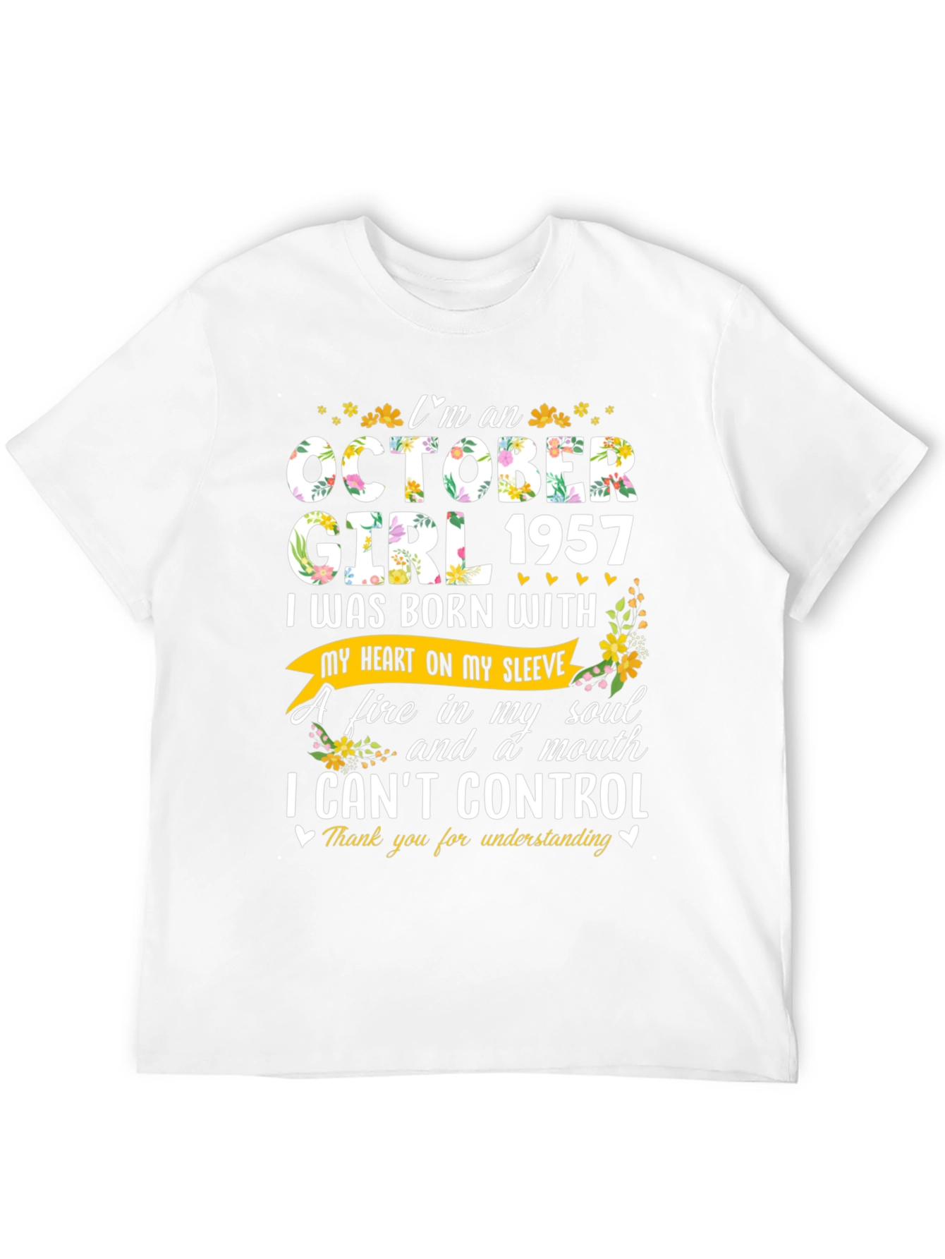 October Girl 1957 Birthday T-Shirt