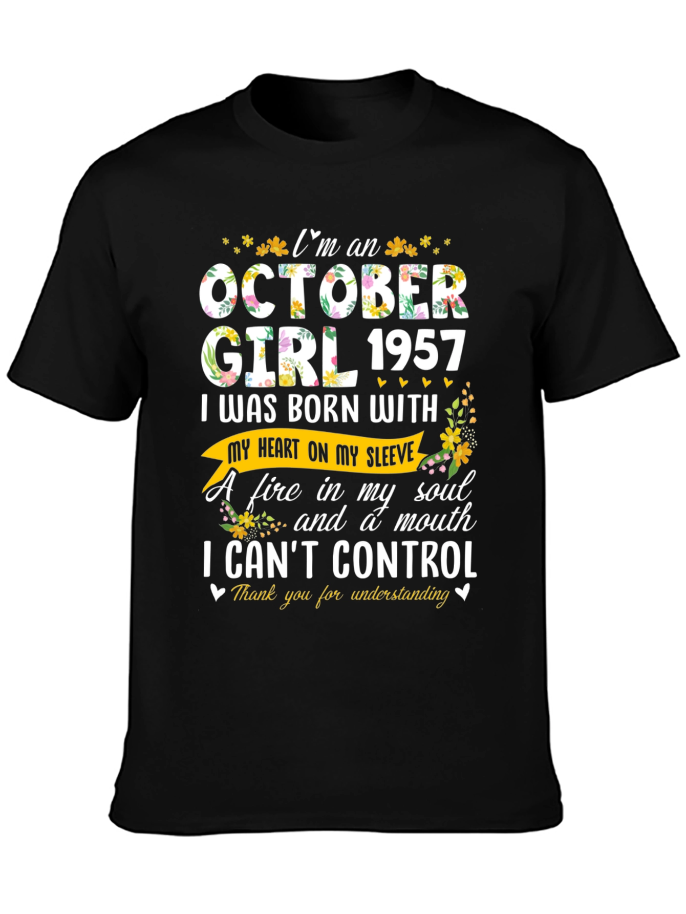 October Girl 1957 Birthday T-Shirt