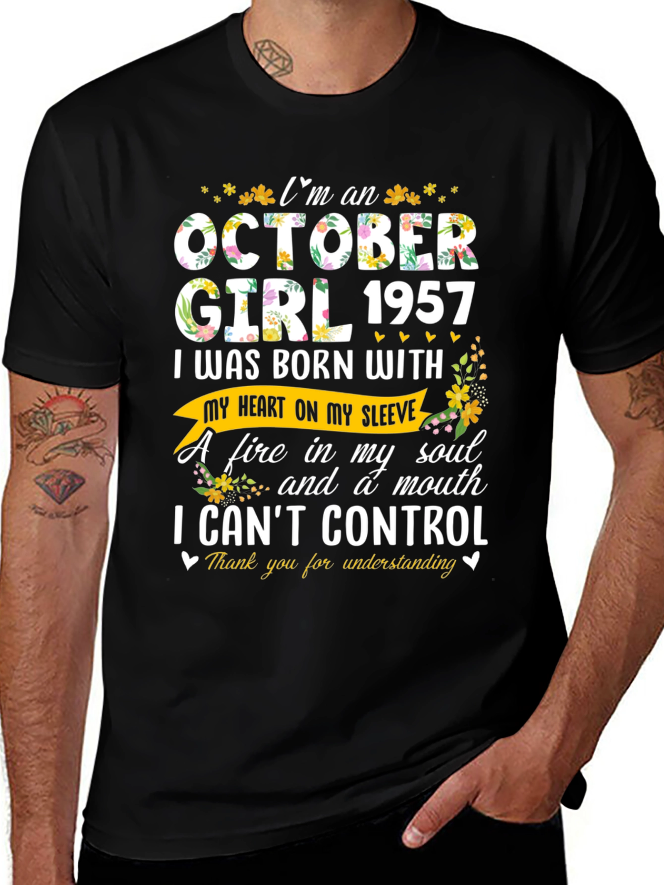 October Girl 1957 Birthday T-Shirt